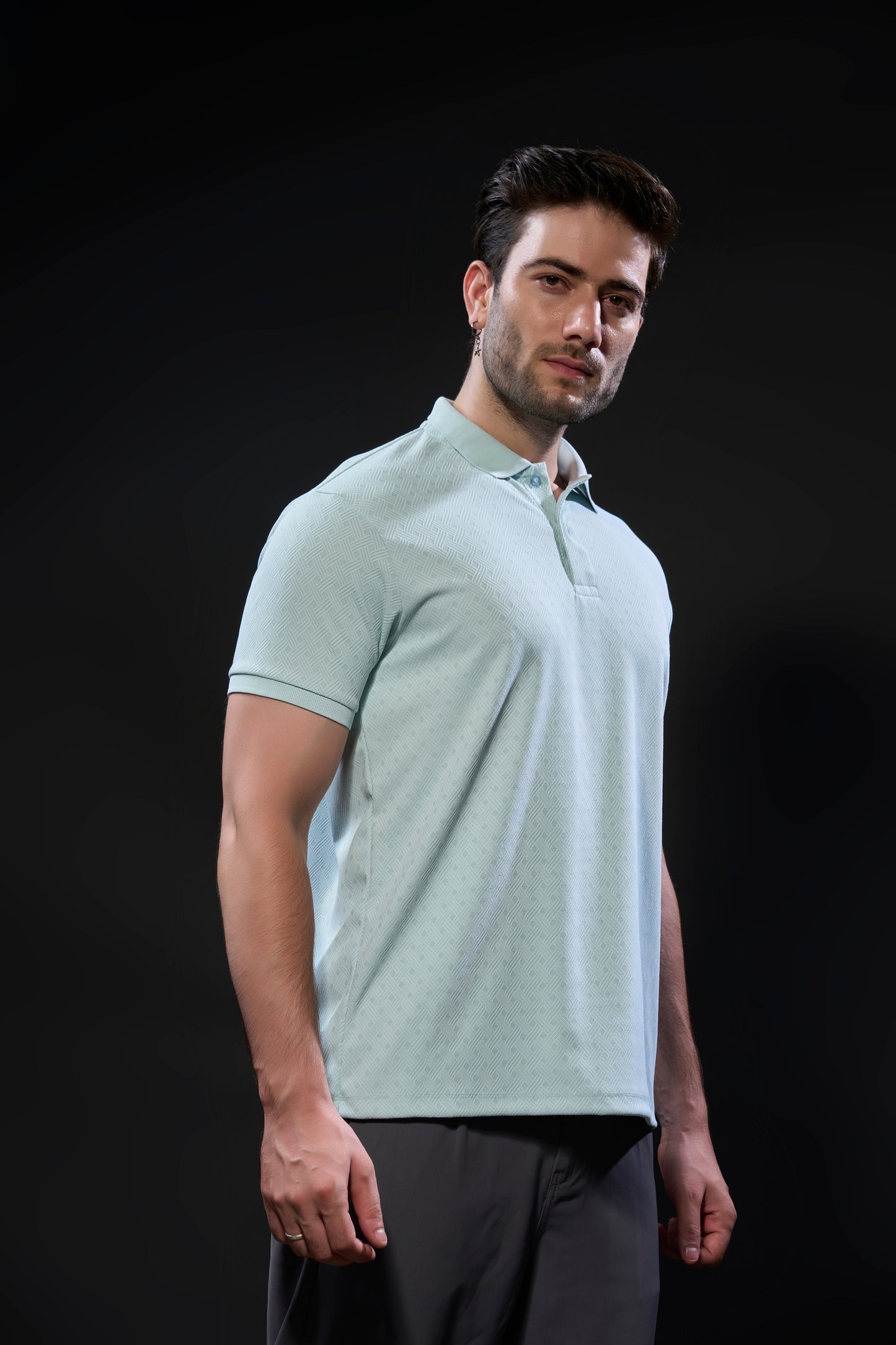 Coral Blue - Structure Knit Smart Tech Polo