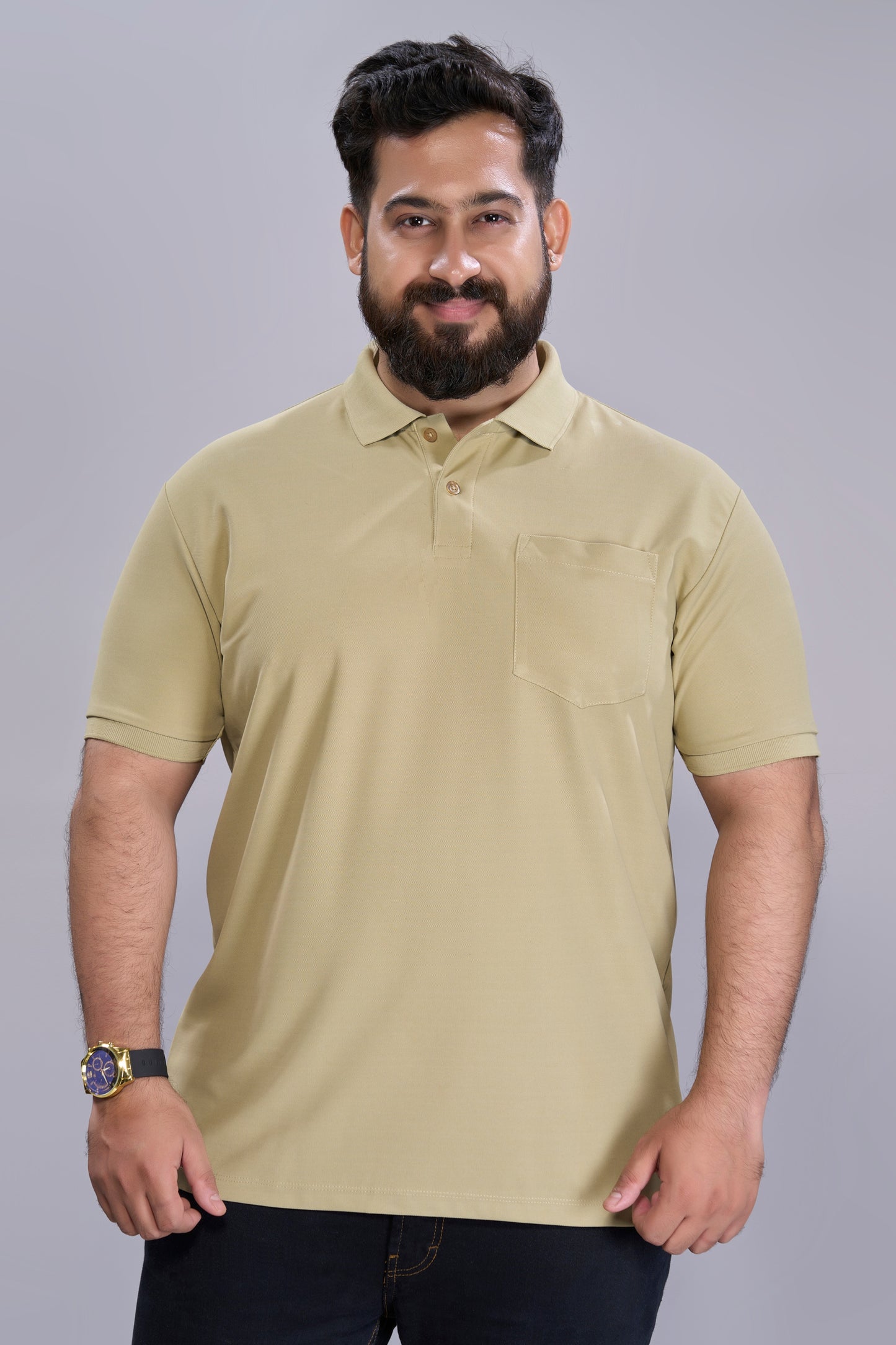 Green - Smart Tech Pocket Polo Plus Size
