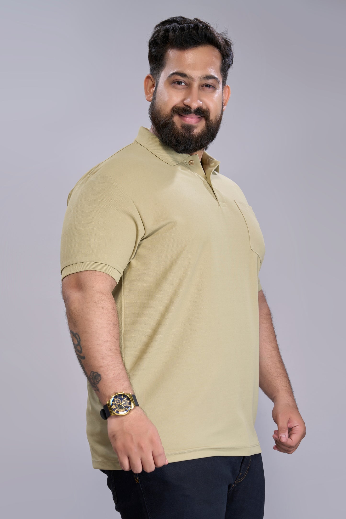 Green - Smart Tech Pocket Polo Plus Size