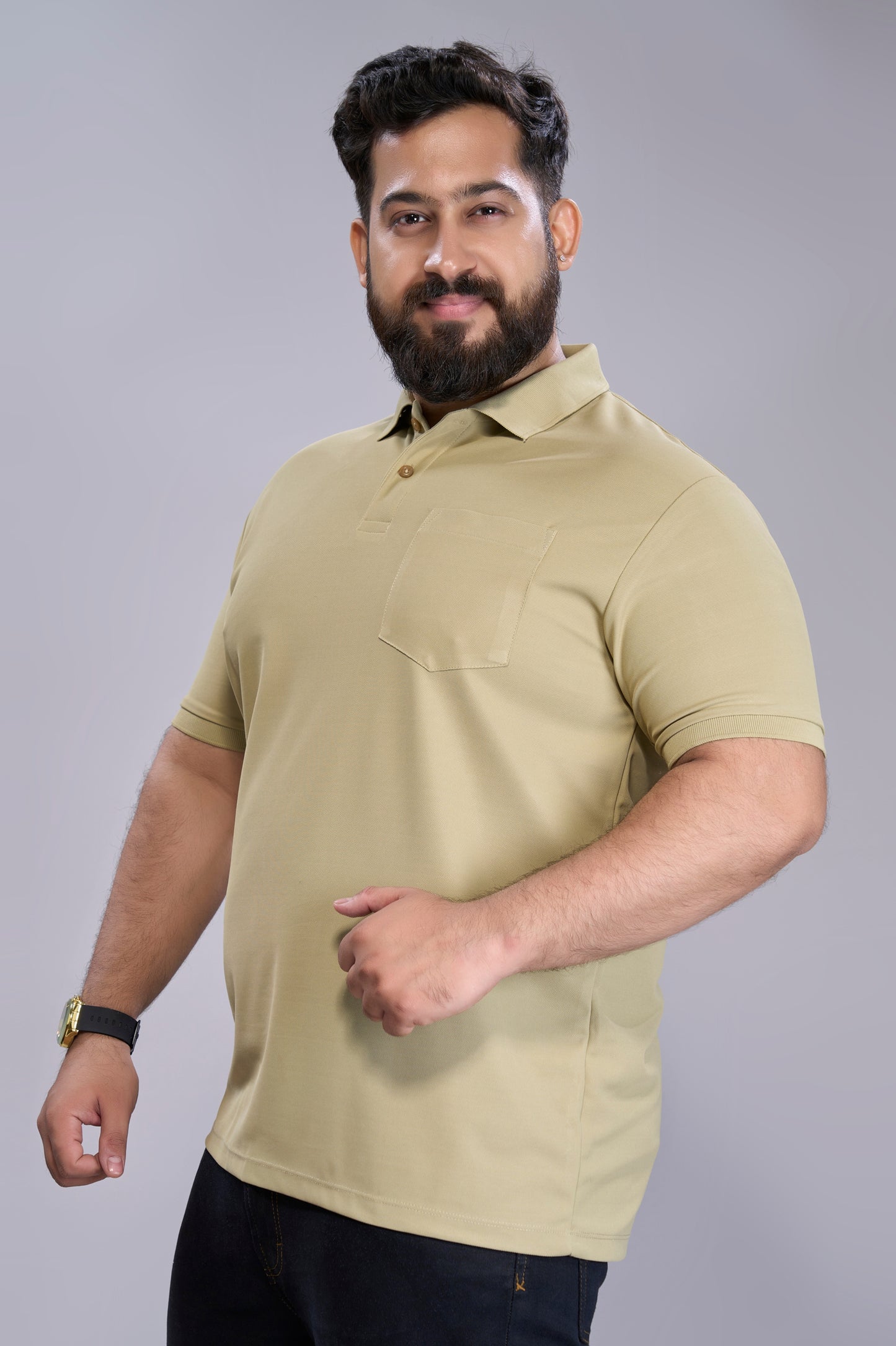 Green - Smart Tech Pocket Polo Plus Size