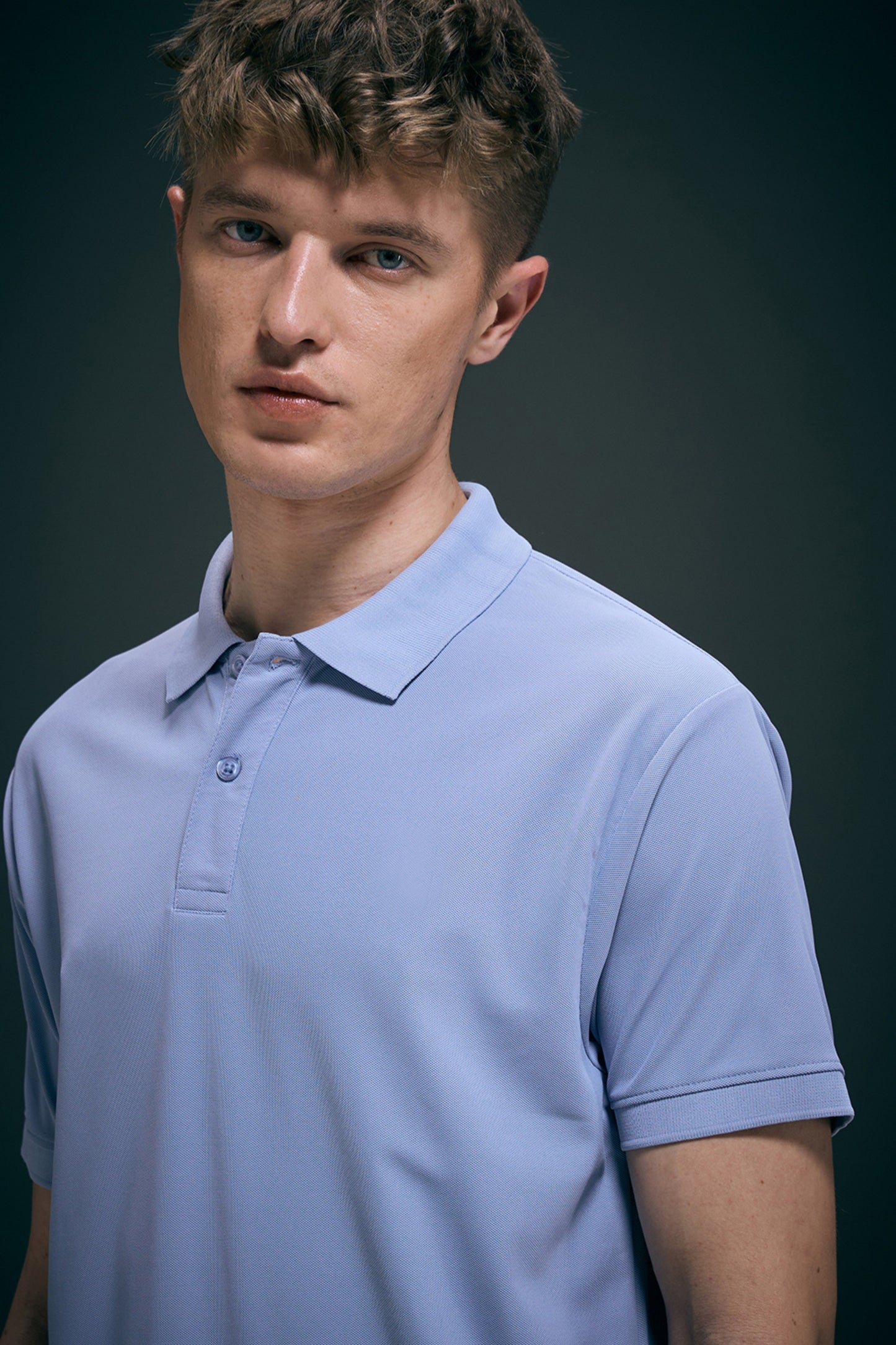 Smart tech polo - Ice Blue