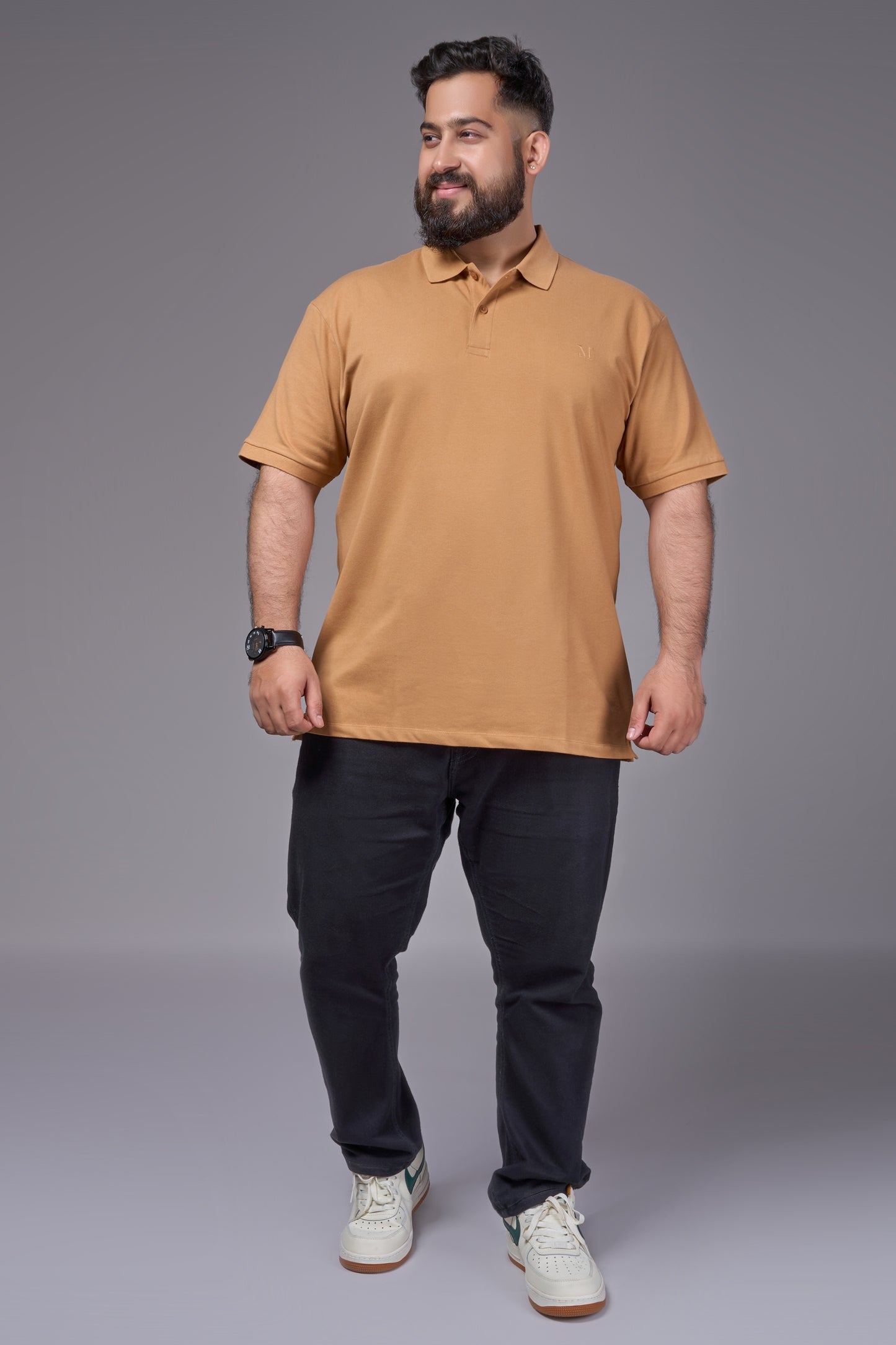 Burnt Orange - Cotton Pique Polo Plus Size