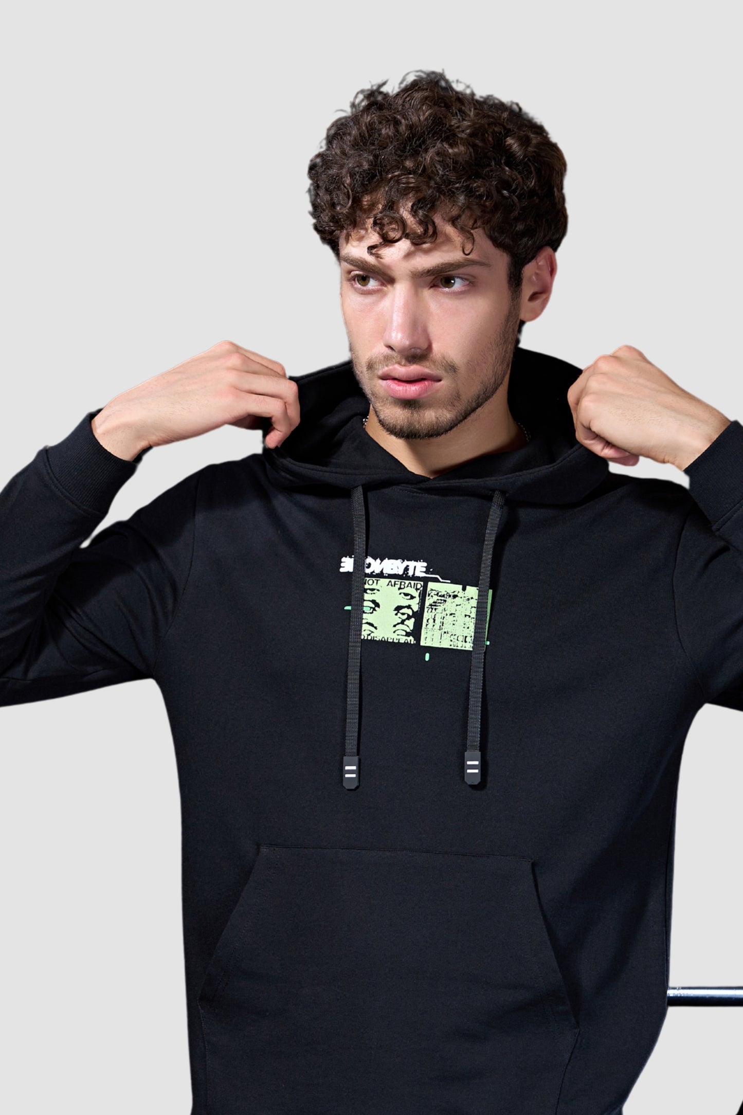 Black Nonebyte - Full Sleeve Hoodie