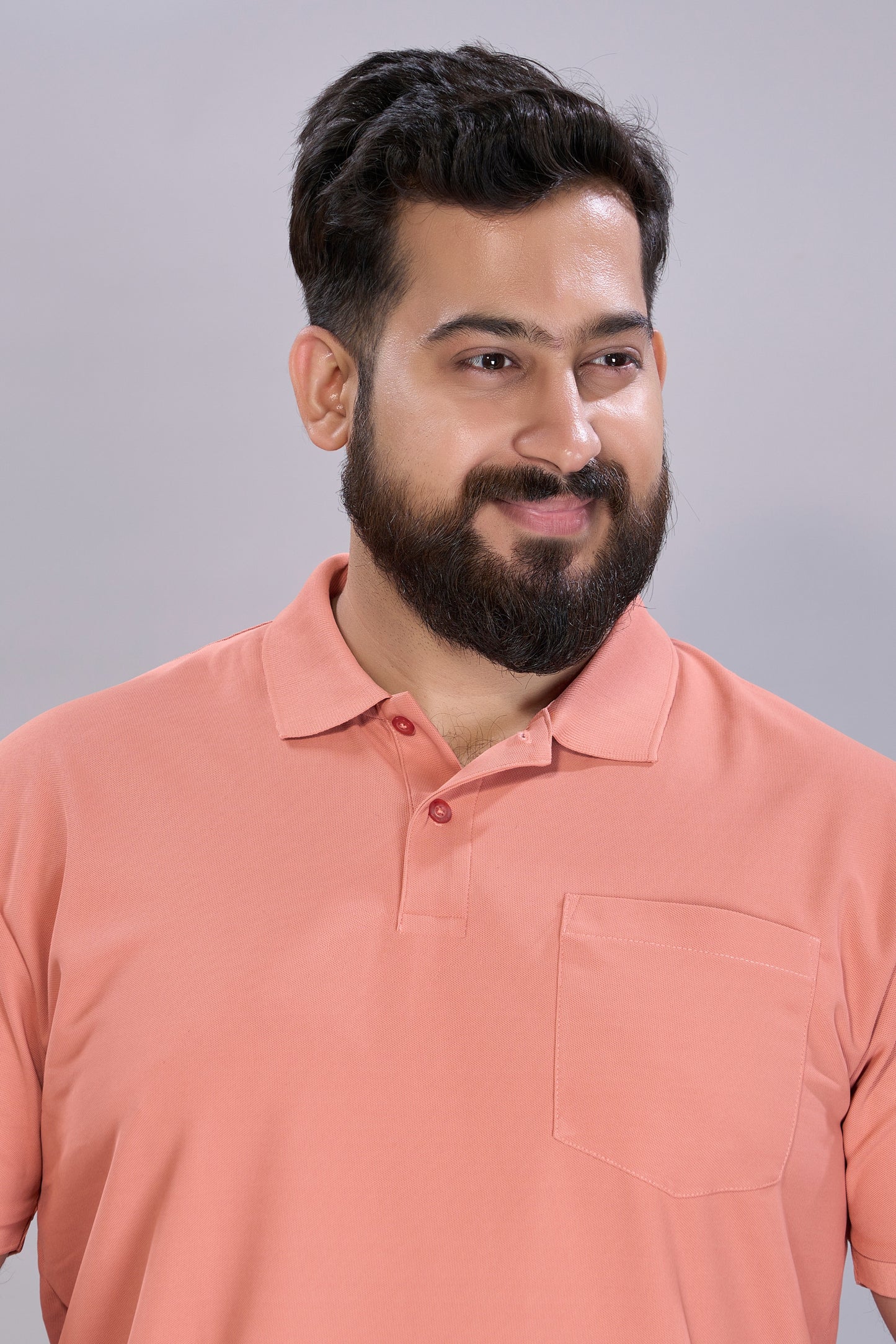 Light Pink - Smart Tech Pocket Polo Plus Size