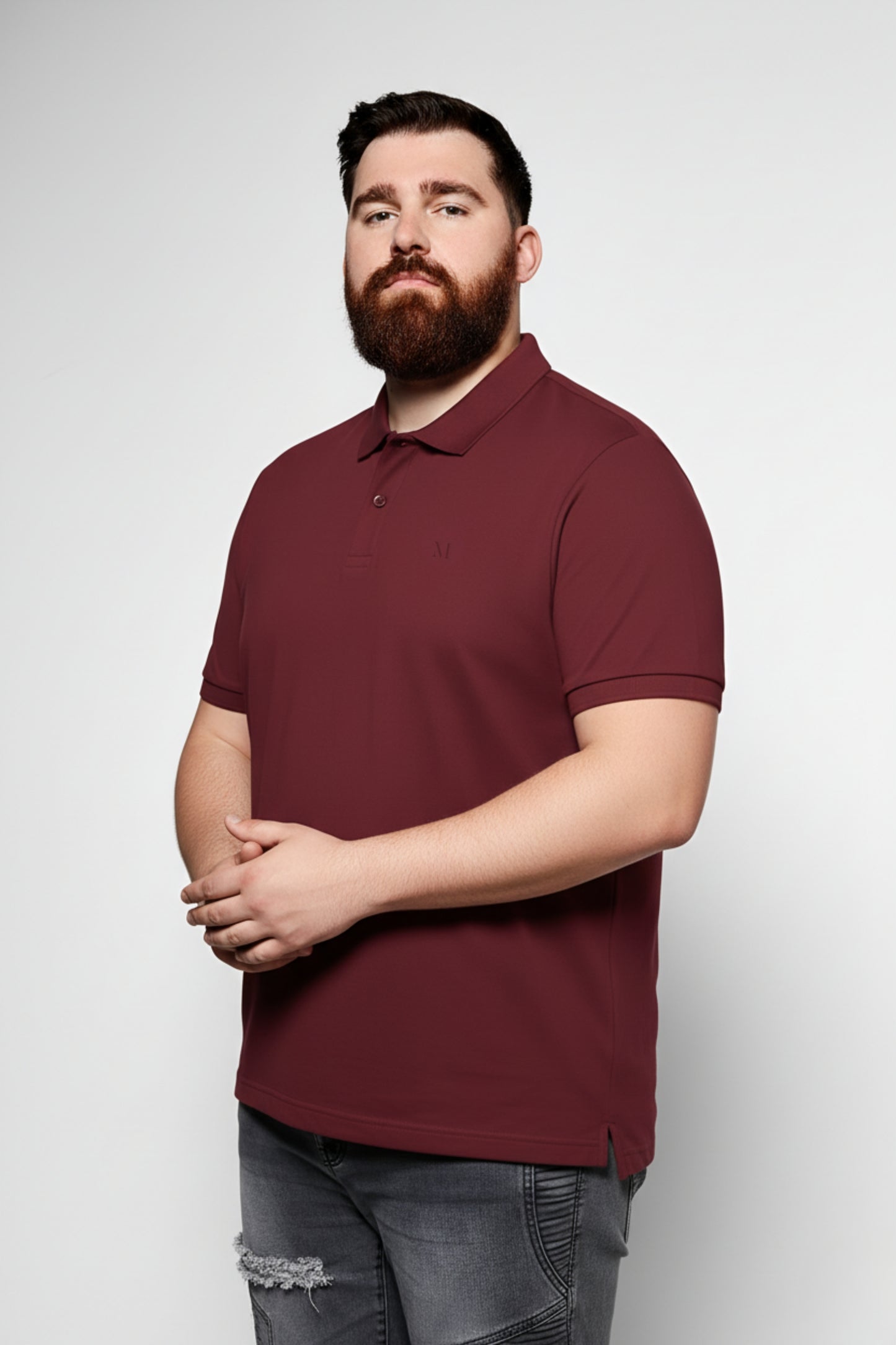 Wine - Zyric Polo Plus Size