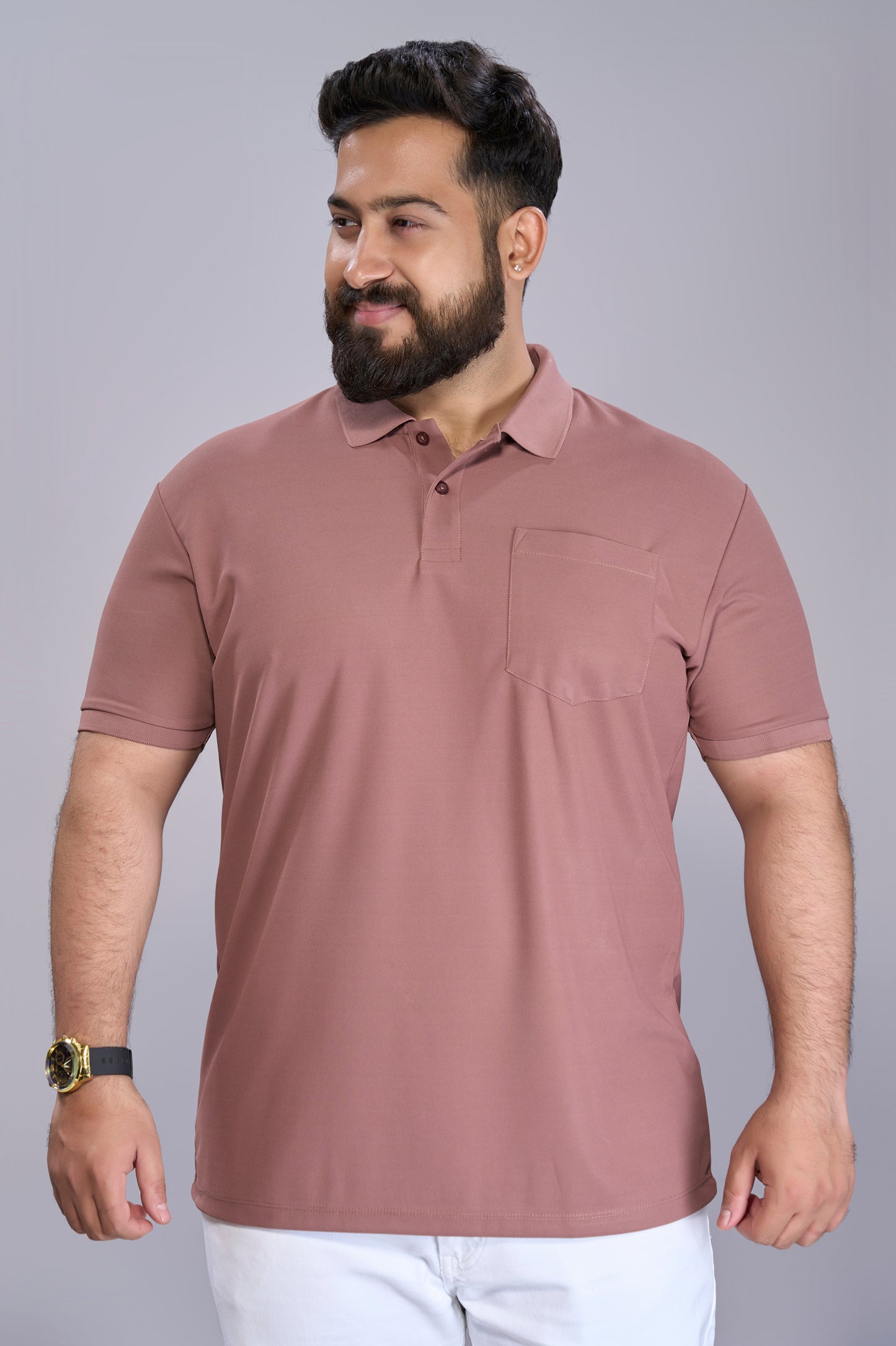 Rich Maroon - Smart Tech Pocket Polo Plus Size