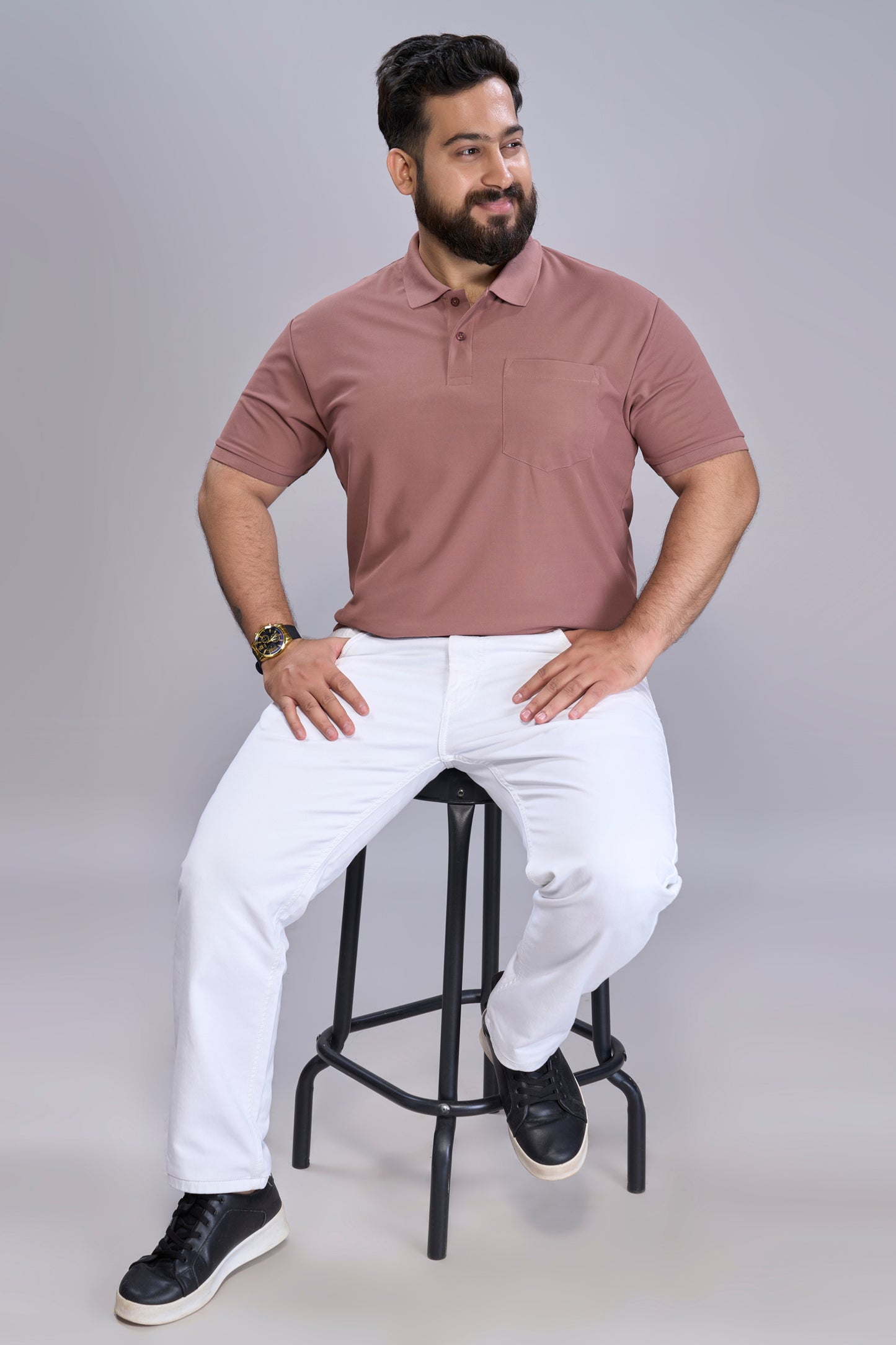 Rich Maroon - Smart Tech Pocket Polo Plus Size