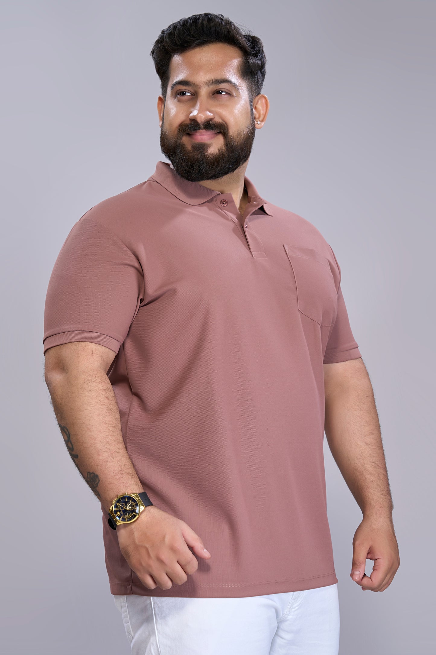 Rich Maroon - Smart Tech Pocket Polo Plus Size