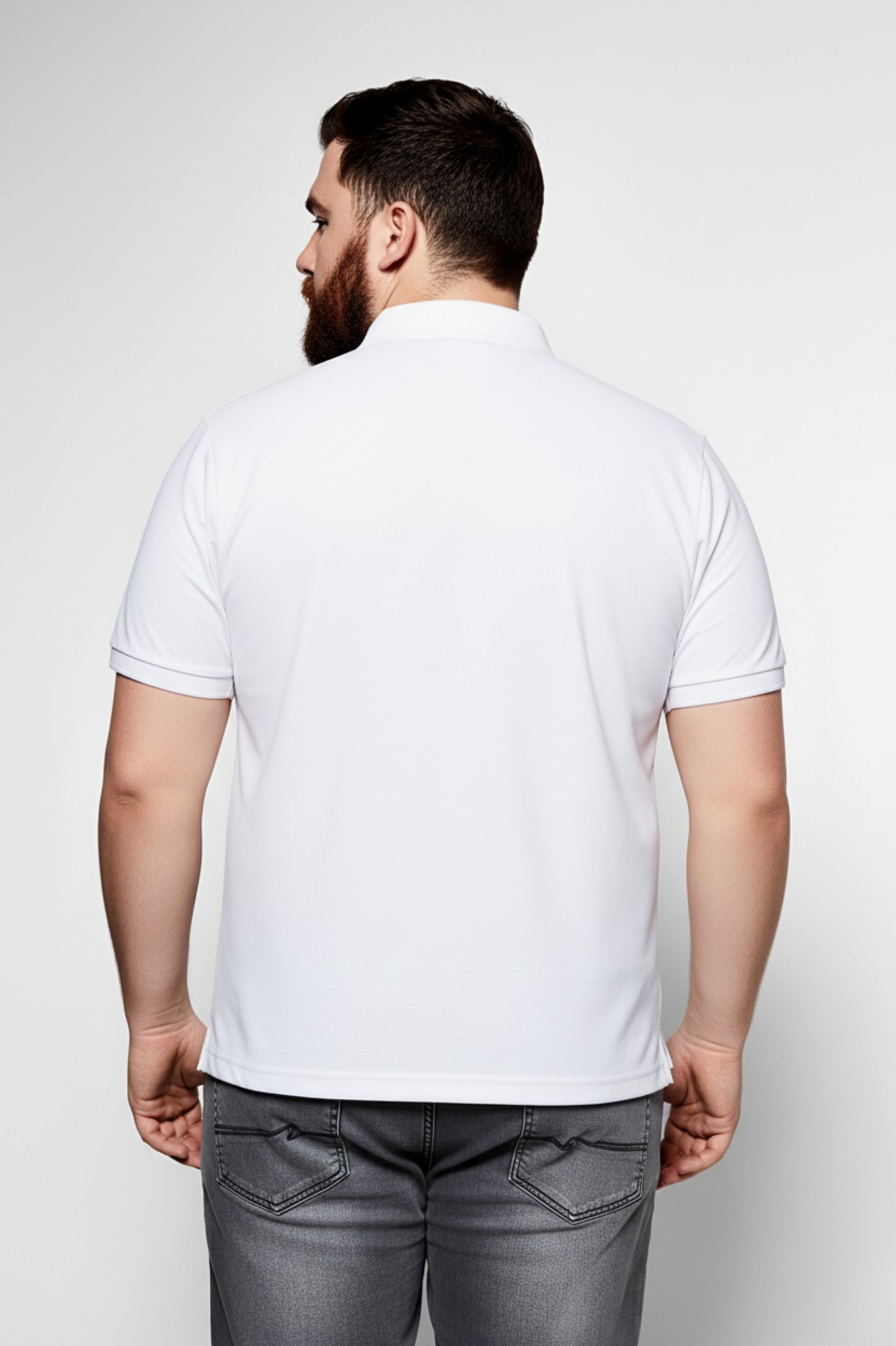 White - Zyric Polo Plus Size