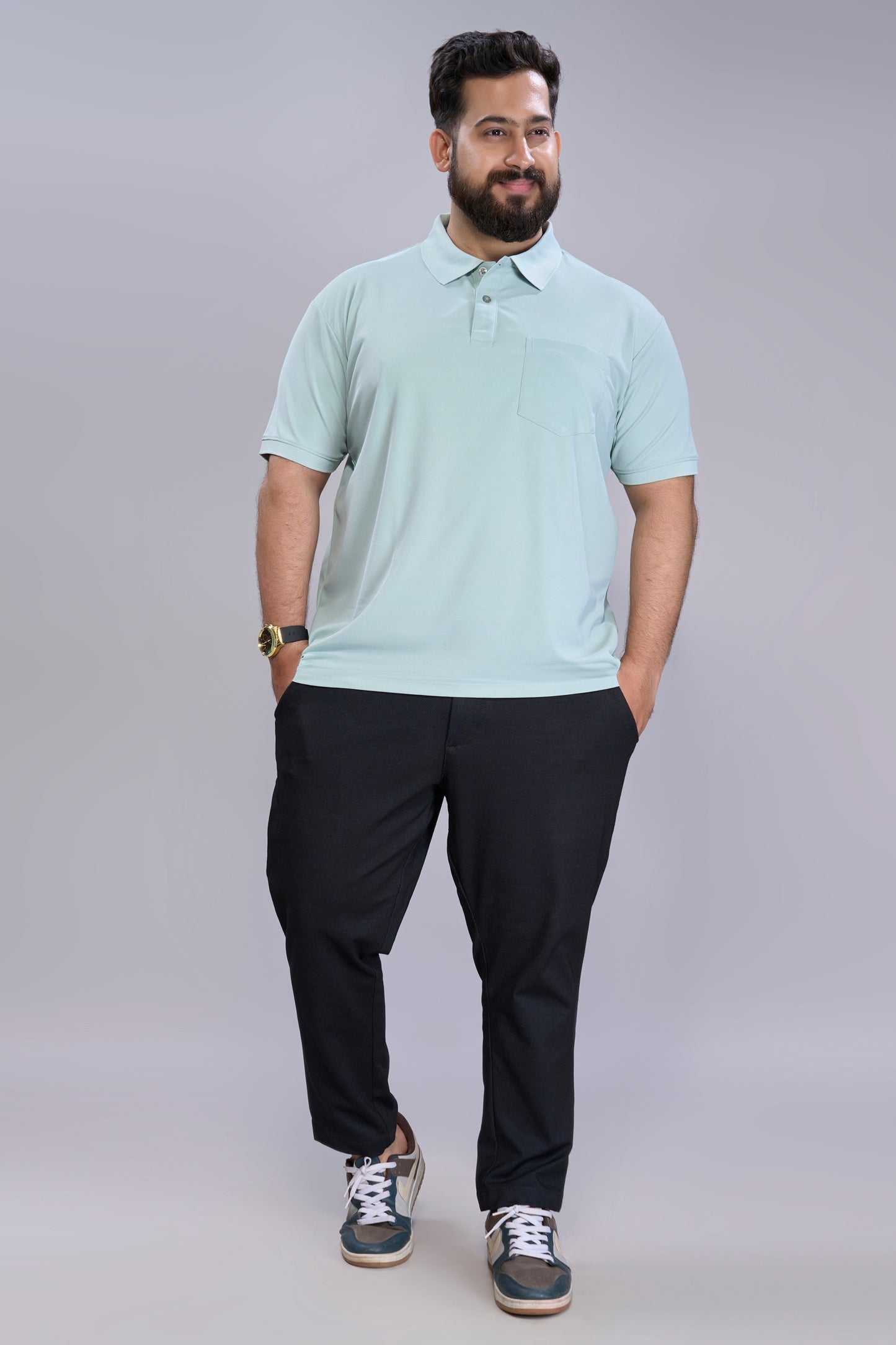 Bright Mist - Smart Tech Pocket Polo Plus Size