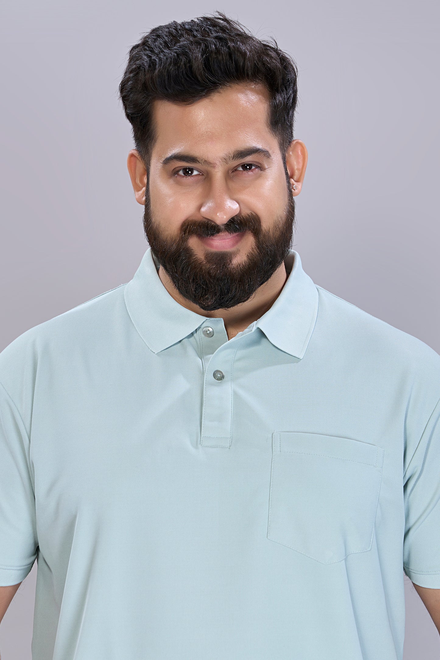 Bright Mist - Smart Tech Pocket Polo Plus Size