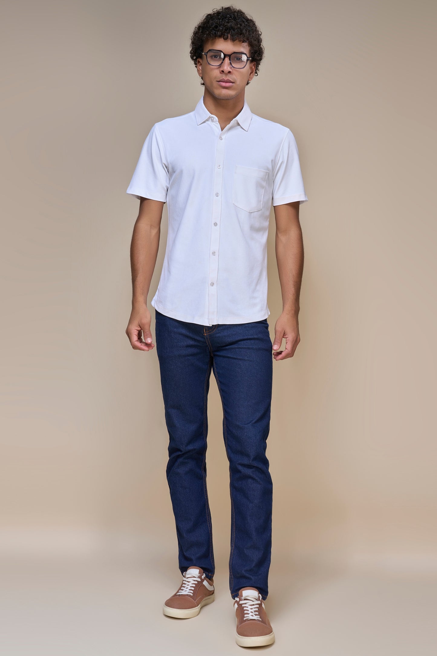 White - Smart Tech Pocket Shirt Maxzone Clothing