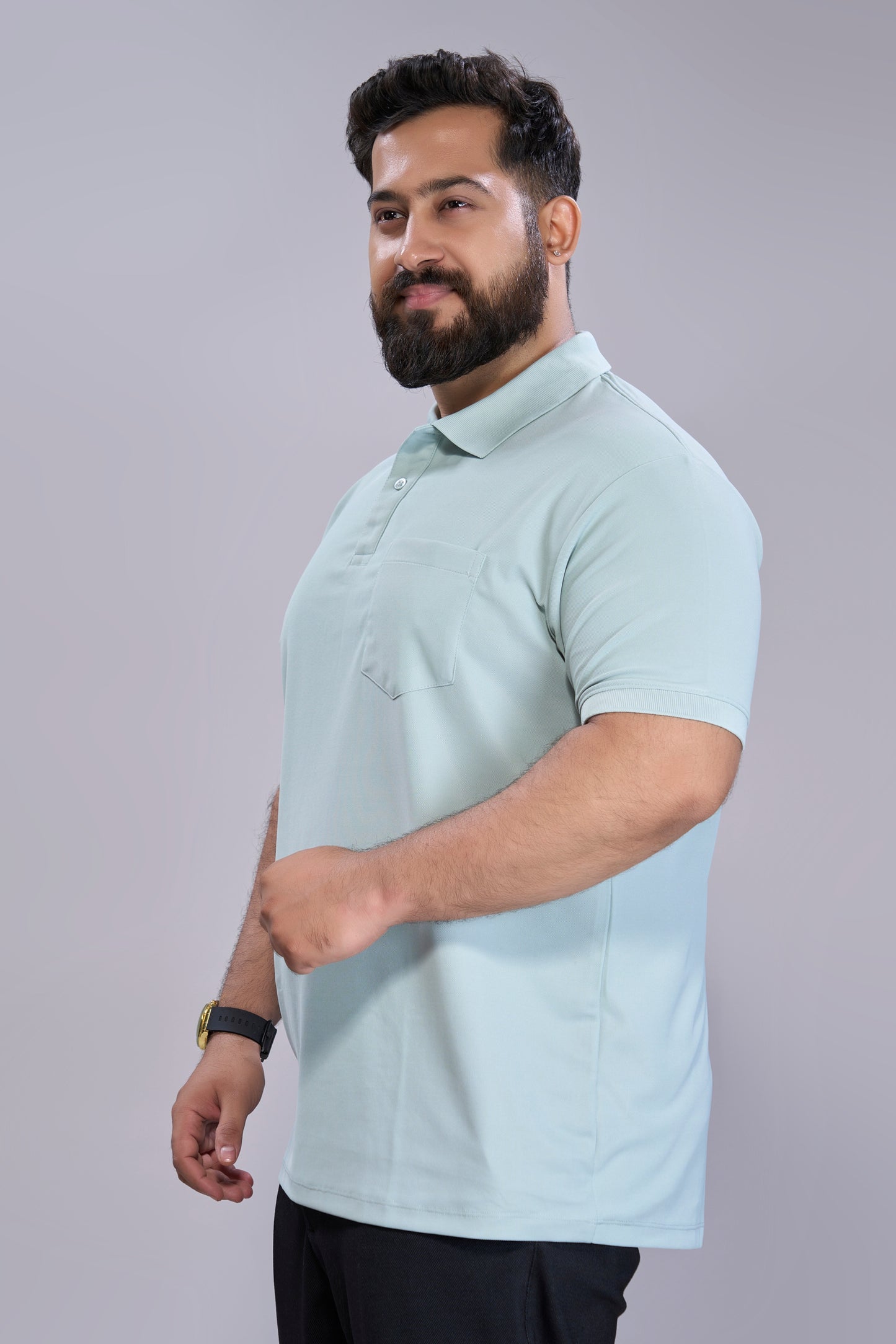 Bright Mist - Smart Tech Pocket Polo Plus Size