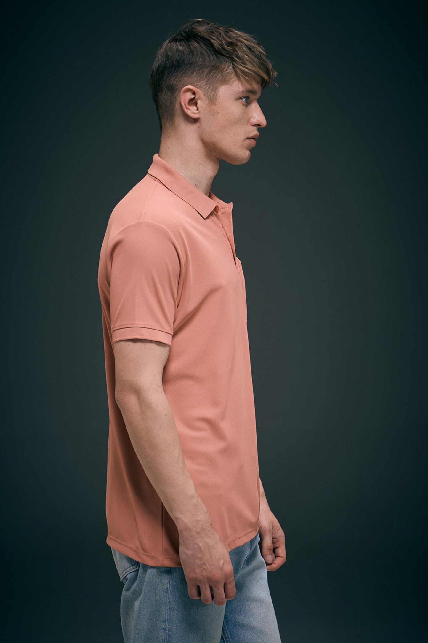 Light Pink Smart Tech Pocket + Polo T-shirts Maxzone Clothing