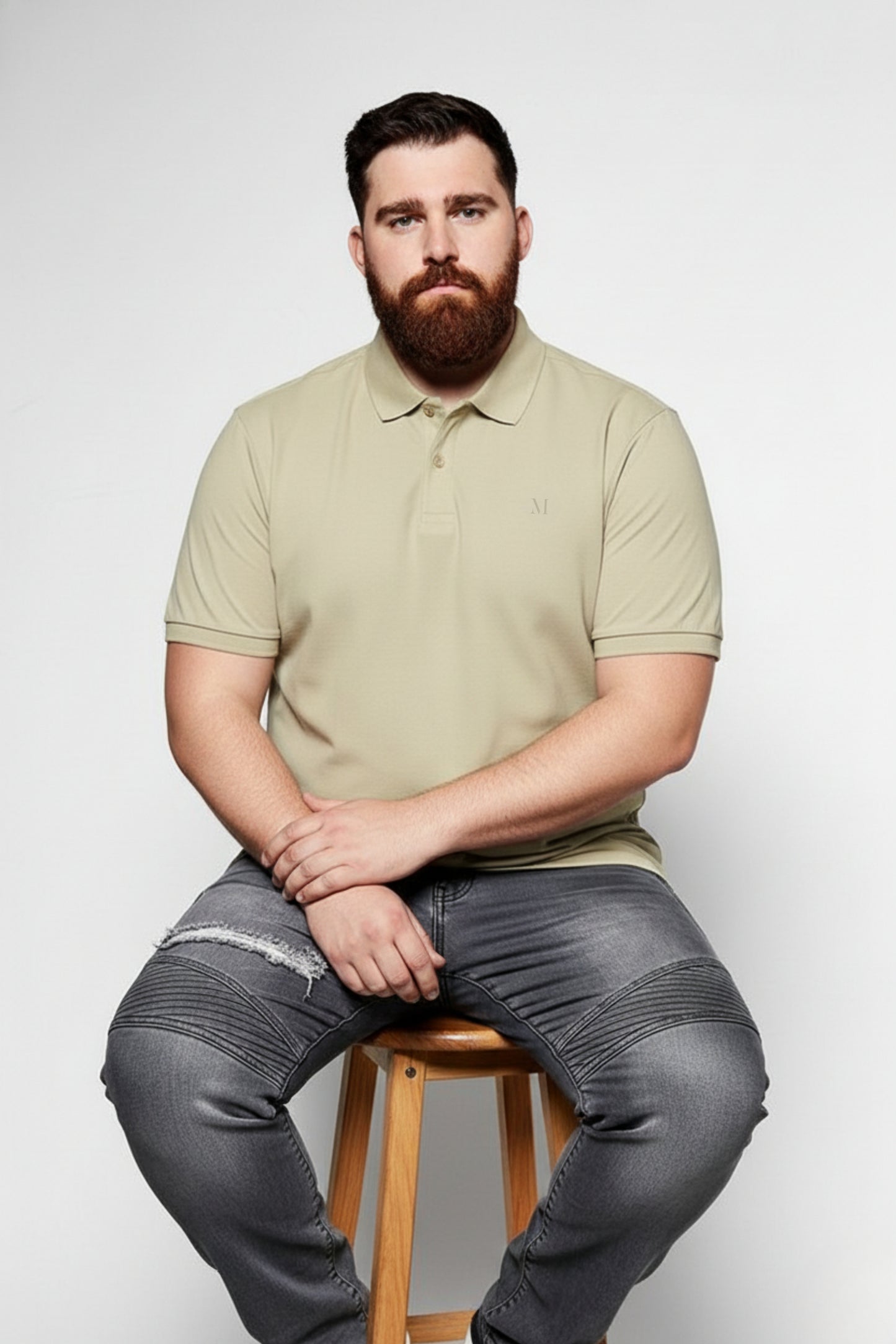 Sage Green - Zyric Polo Plus Size