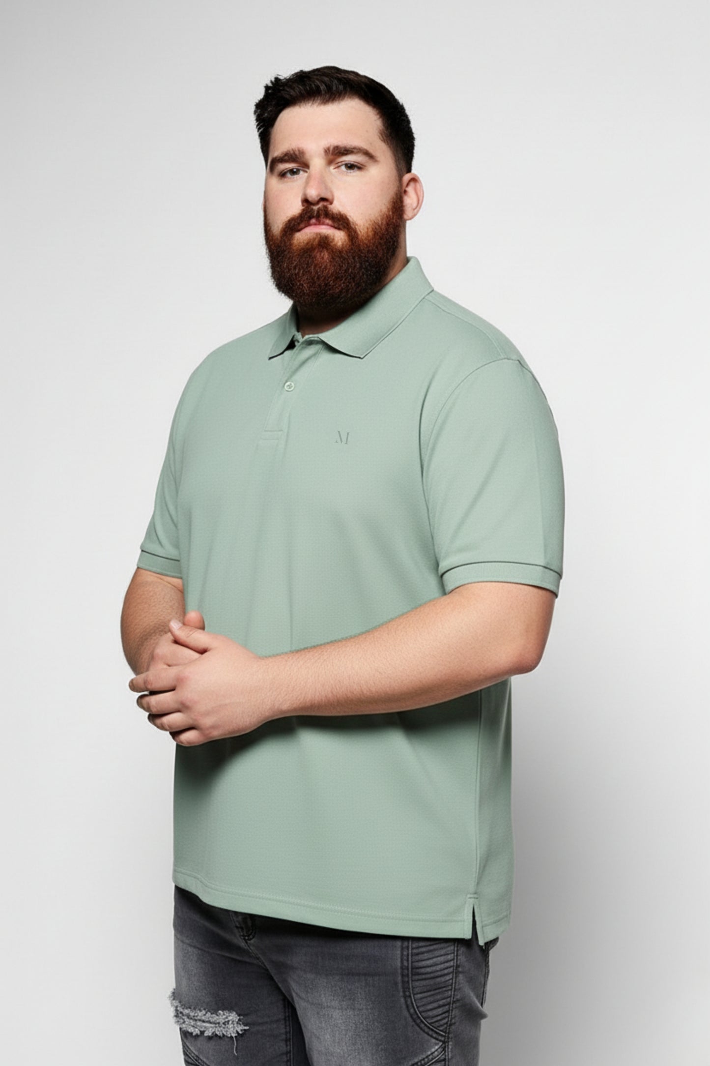 Mint - Zyric Polo Plus Size