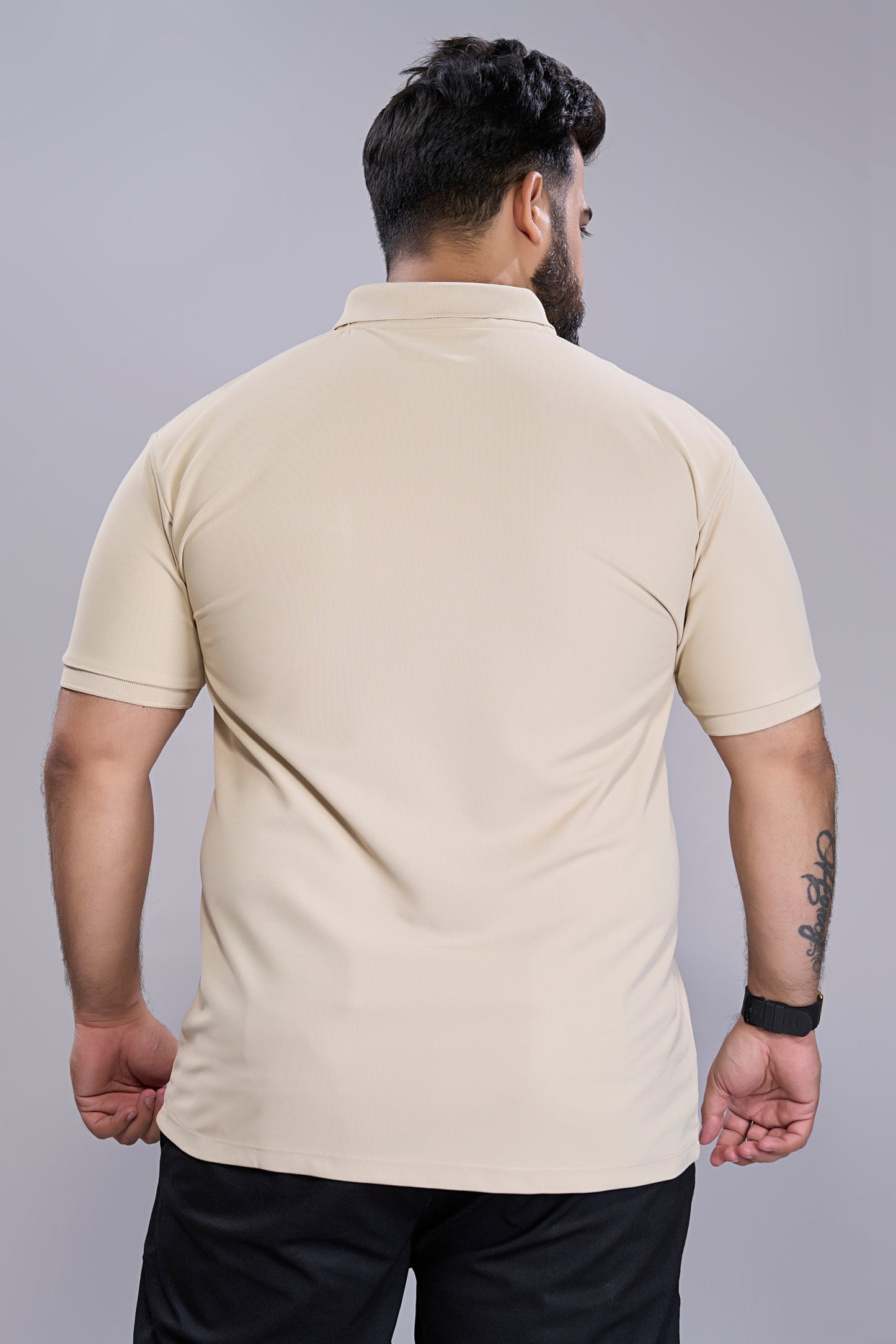 Soft Beige - Smart Tech Pocket Polo Plus Size