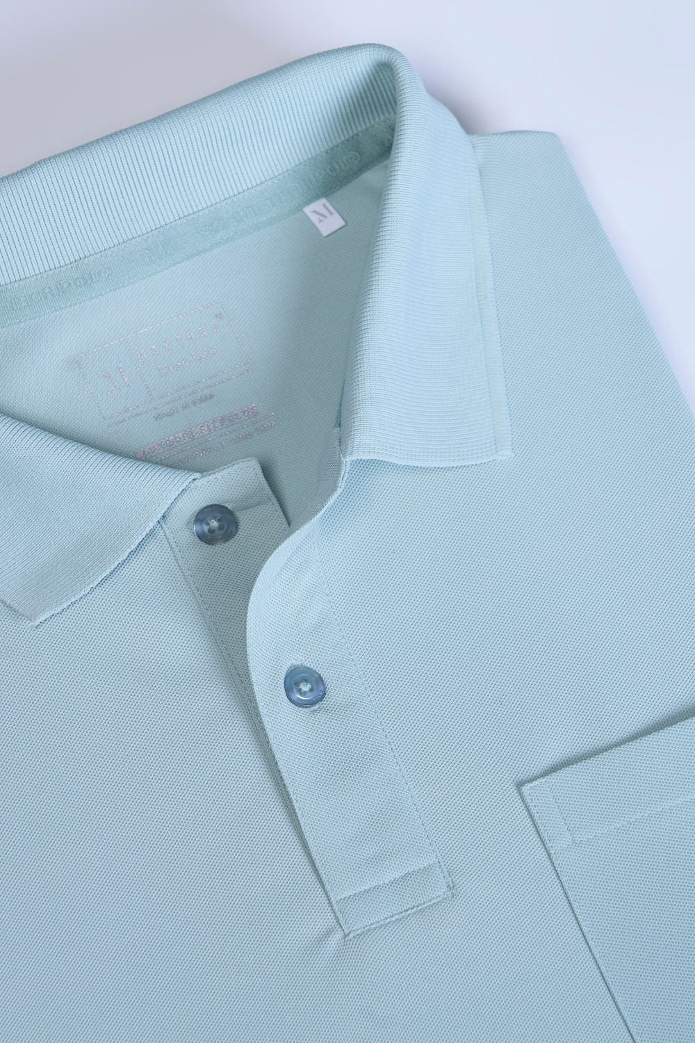 Sky Blue Smart Tech Pocket + Polo T-shirts Maxzone Clothing M
