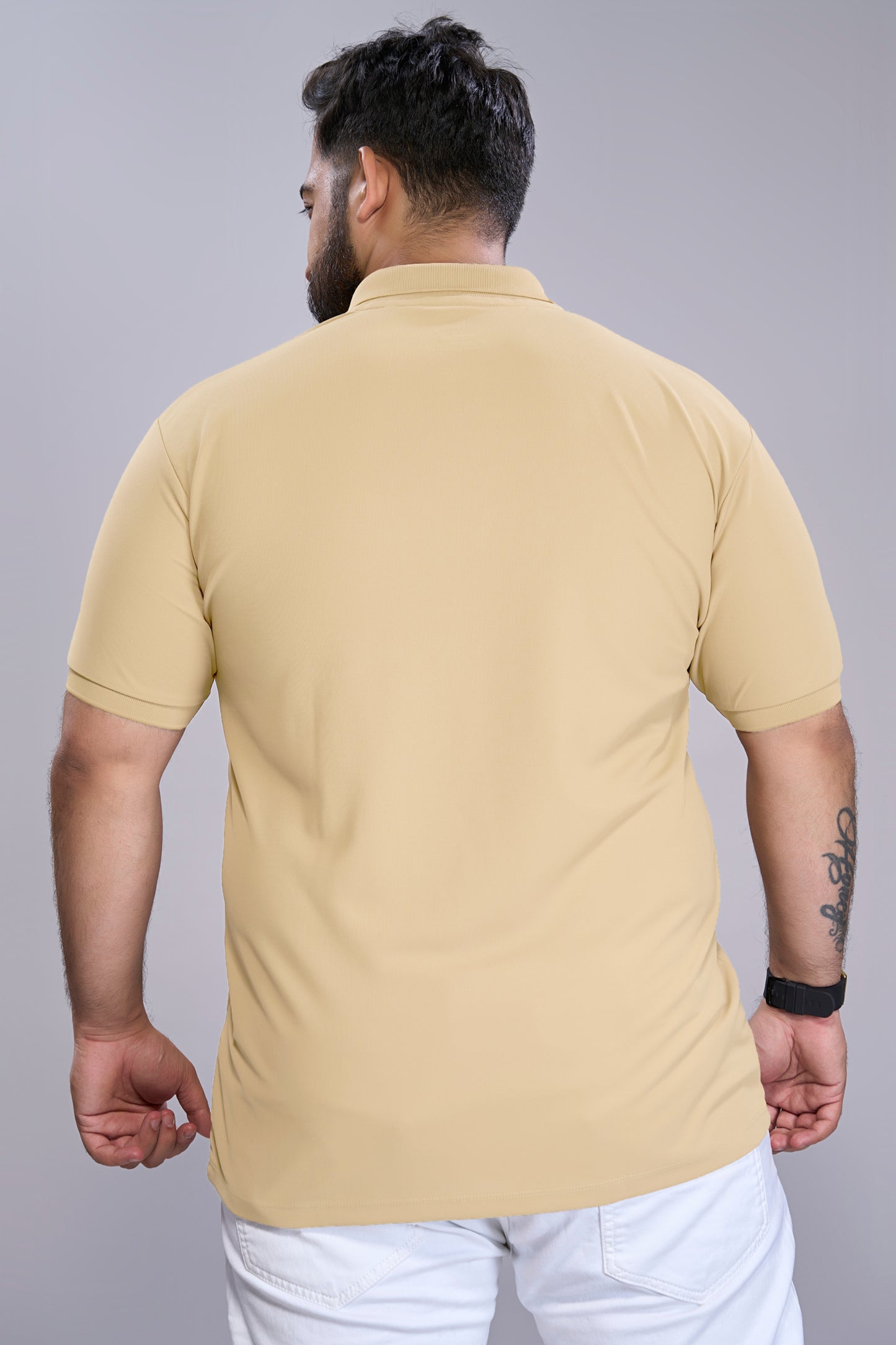 Light Yellow - Smart Tech Pocket Polo Plus Size