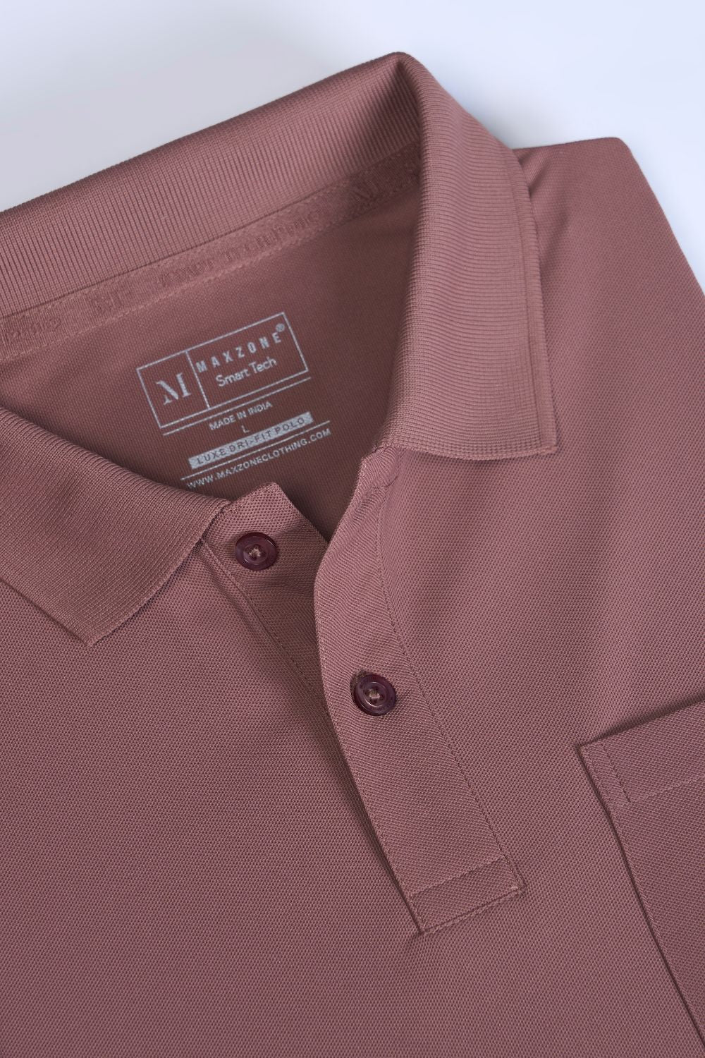Rich Maroon Smart Tech Pocket + Polo T-shirts Maxzone Clothing