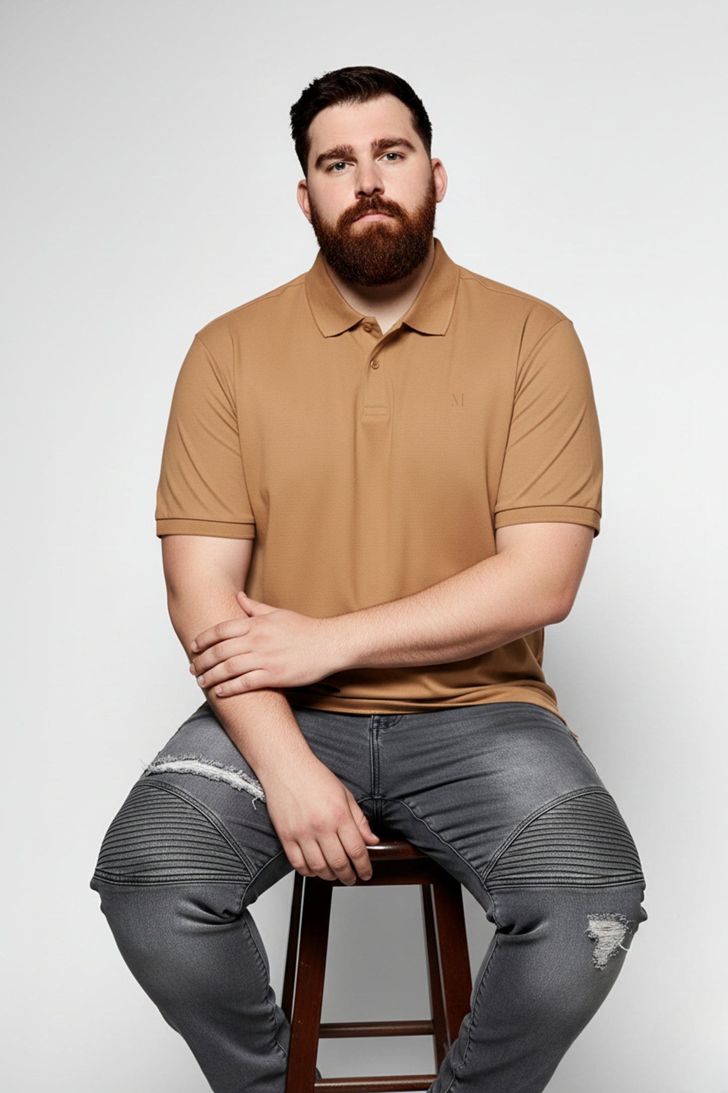 Burnt Orange - Zyric Polo Plus Size