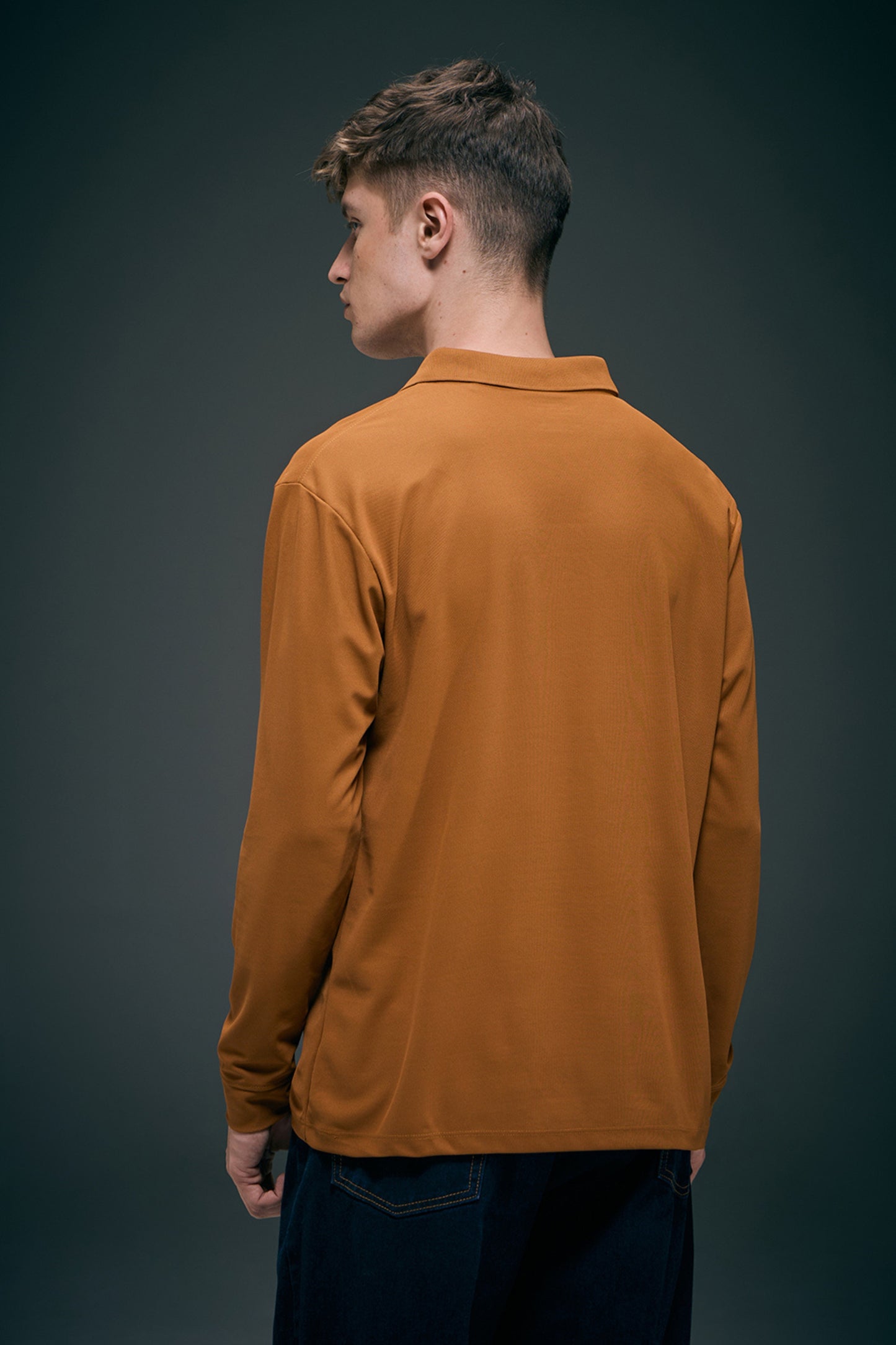 Caramel Full Sleeve Smart Tech Polo T-shirts Maxzone Clothing