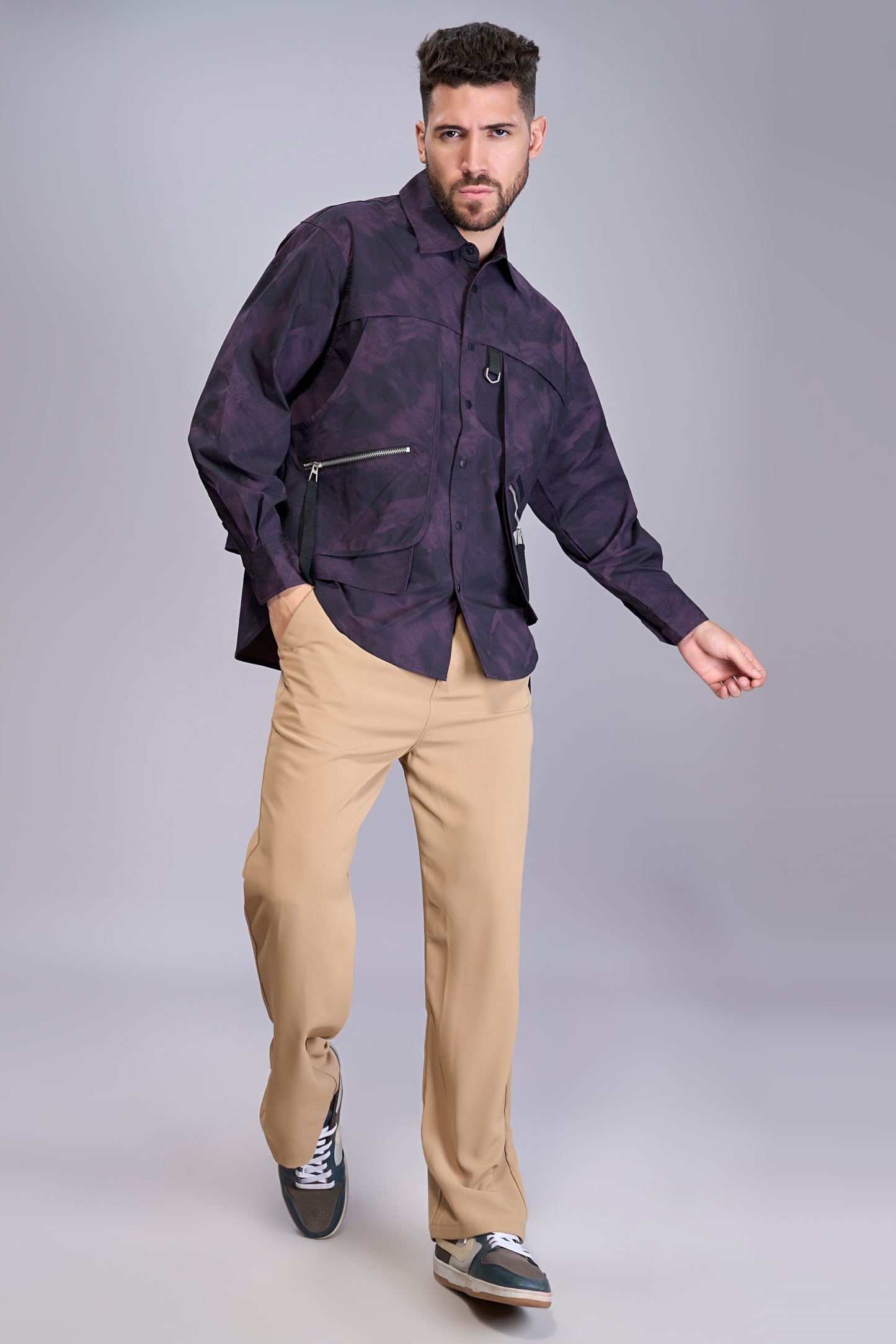 Purple - Korean Full Sleeve Shirt