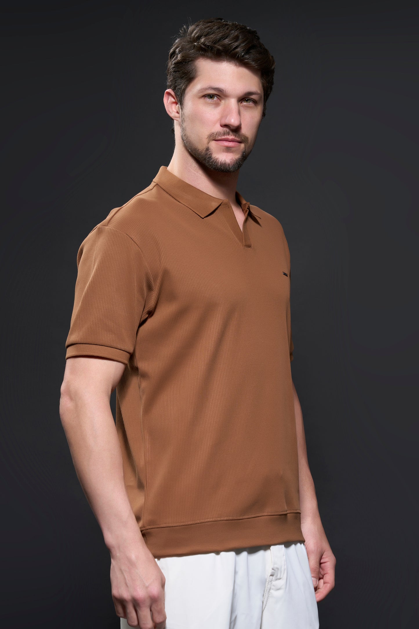 Old Money Knit Polo - Hot Brown