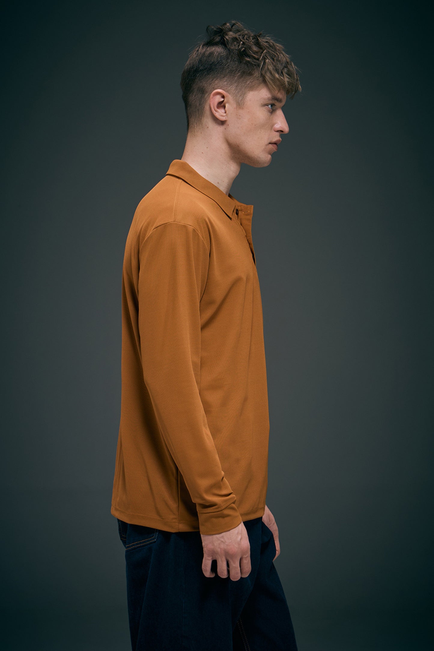 Caramel Full Sleeve Smart Tech Polo T-shirts Maxzone Clothing