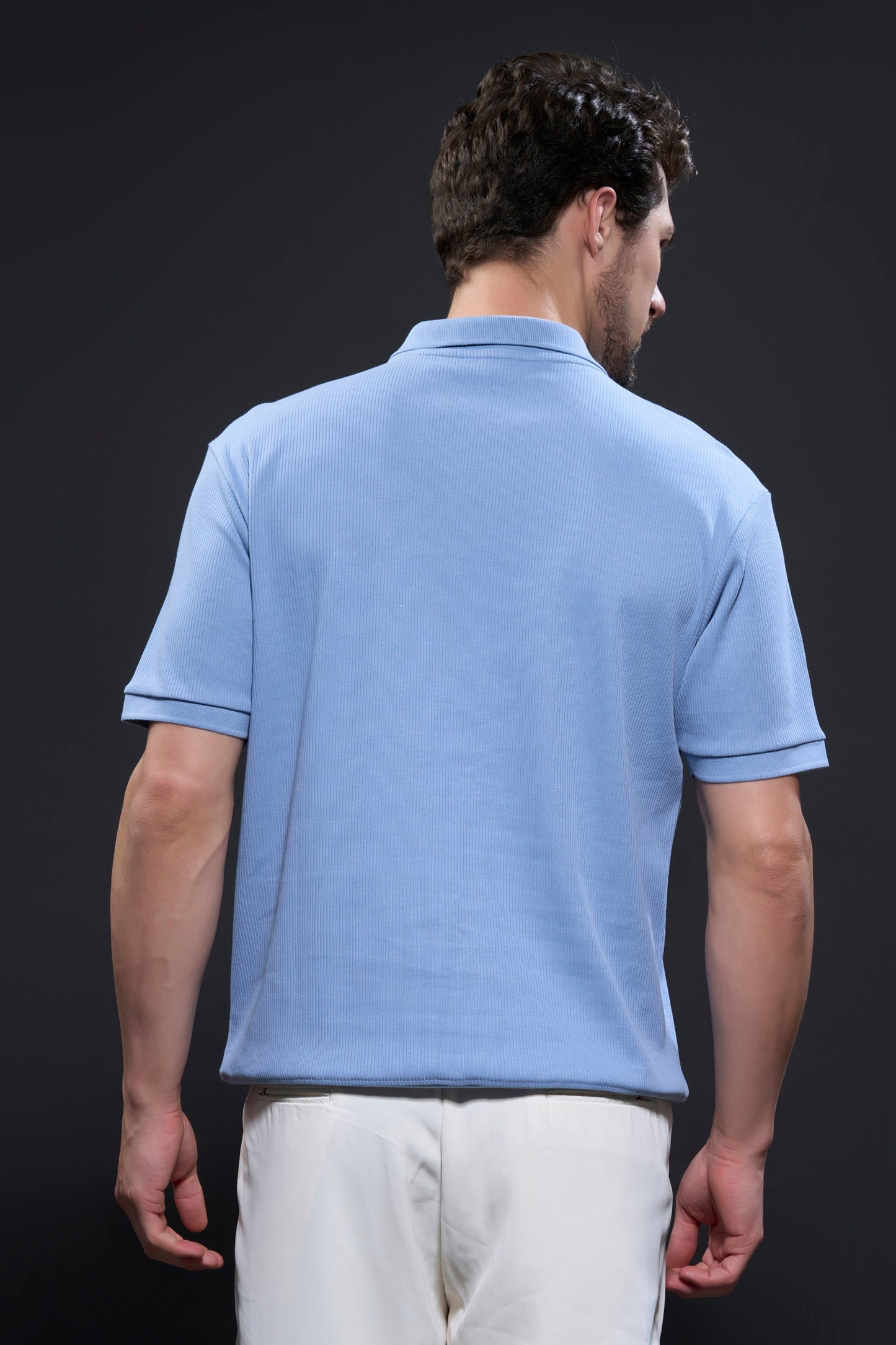 Old Money Knit Polo - Air Blue