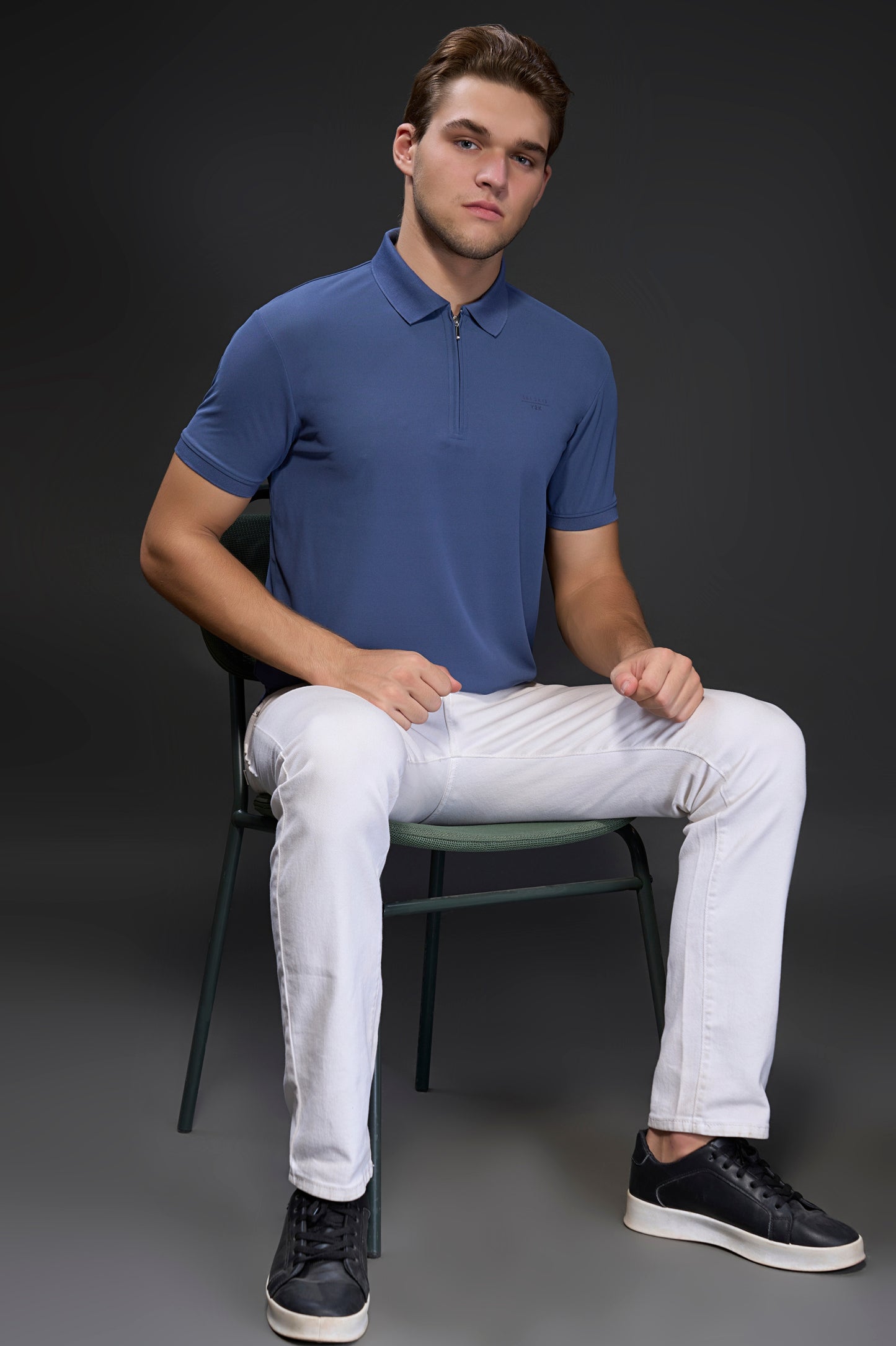 Air Blue 365 Days Y2K Polo T-shirt