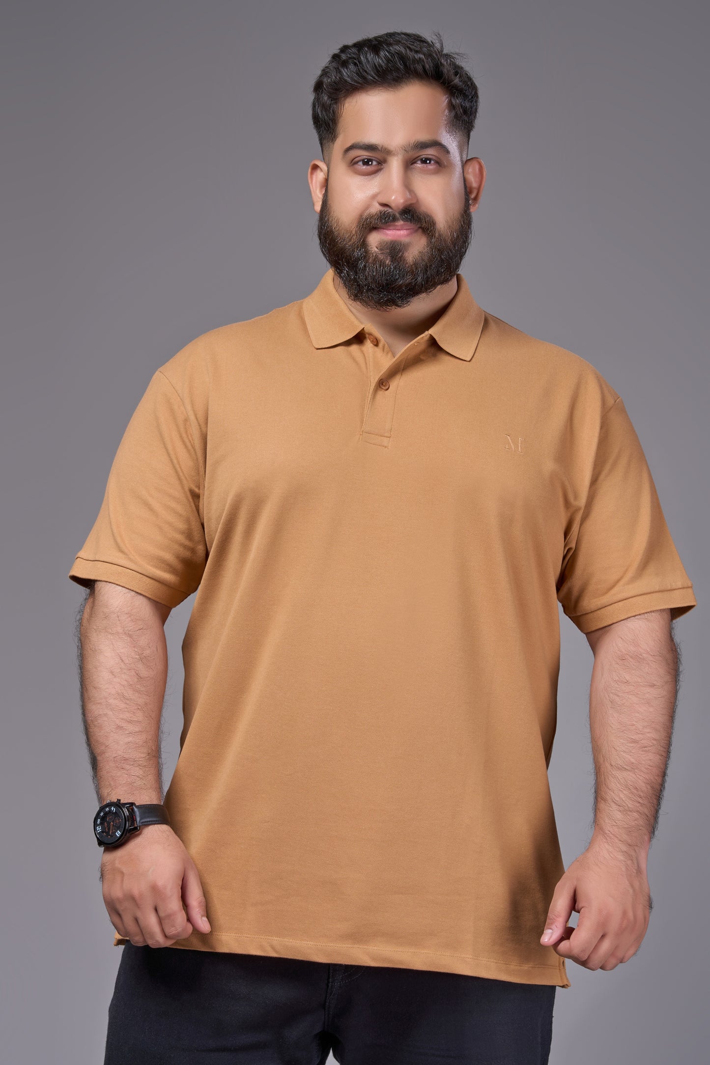 Burnt Orange - Cotton Pique Polo Plus Size