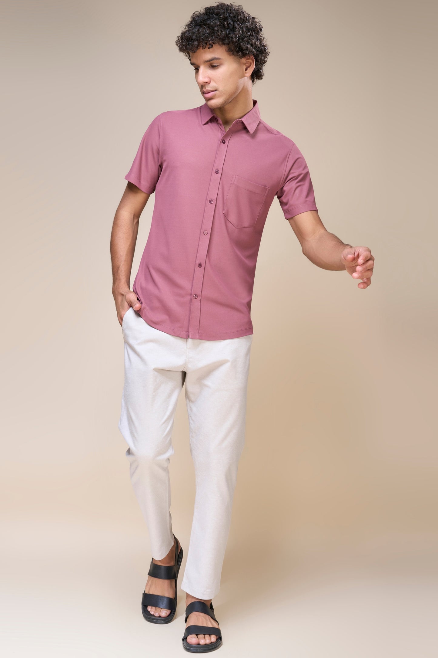 Maroon - Smart Tech Pocket Shirt Maxzone Clothing