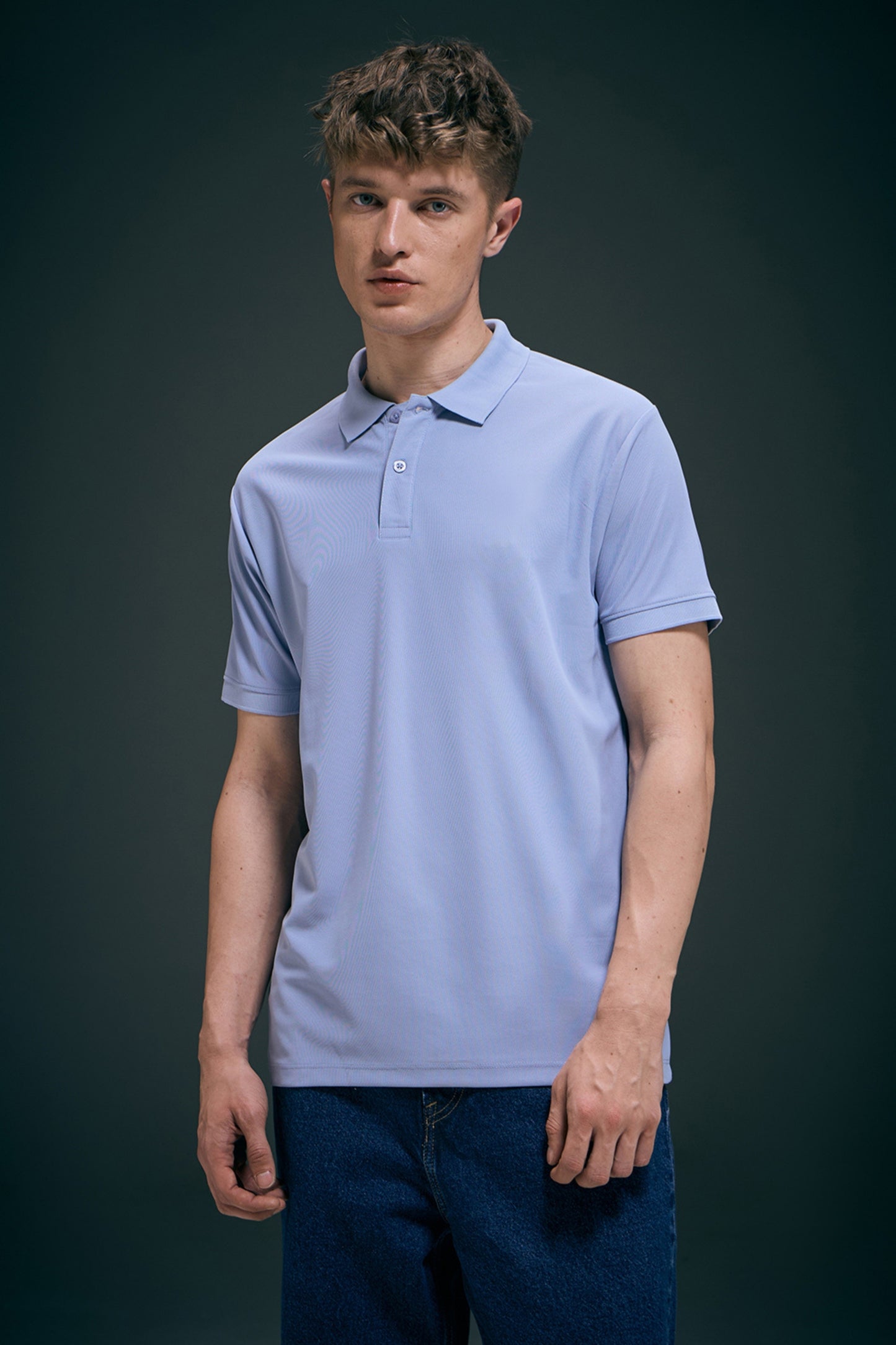 Smart tech polo - Ice Blue
