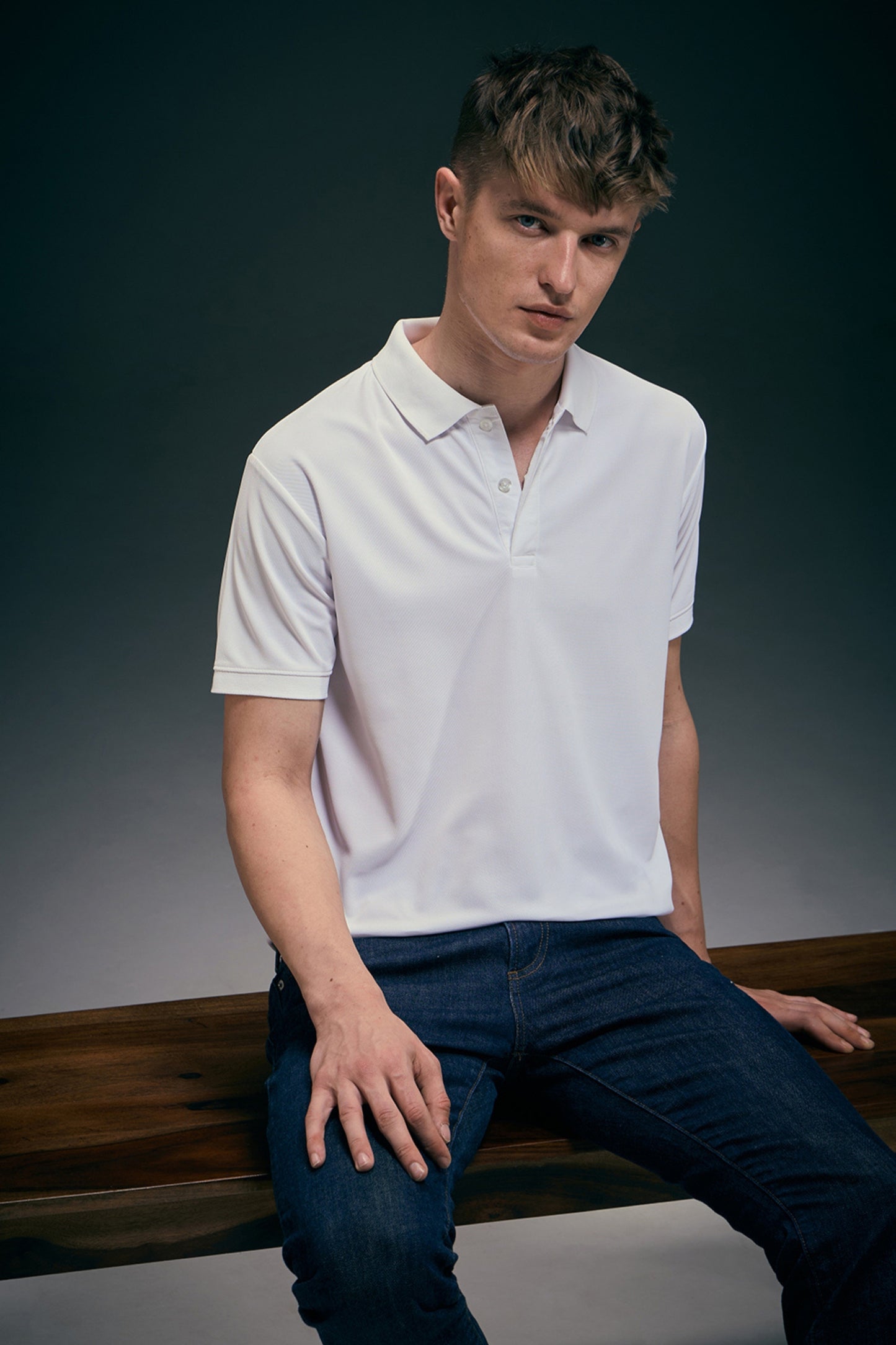 Smart tech polo - White