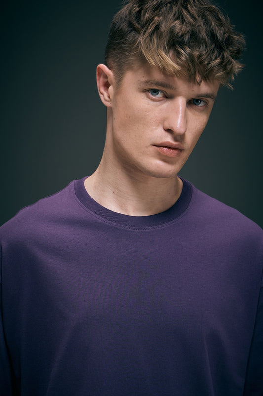 Rich Violet - Oversized drop shoulder Oversized Maxzone Clothing