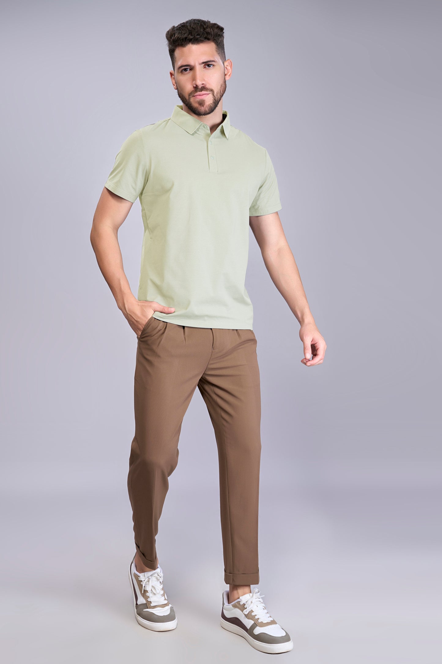 Light Green - Stitchless Polo T-shirt