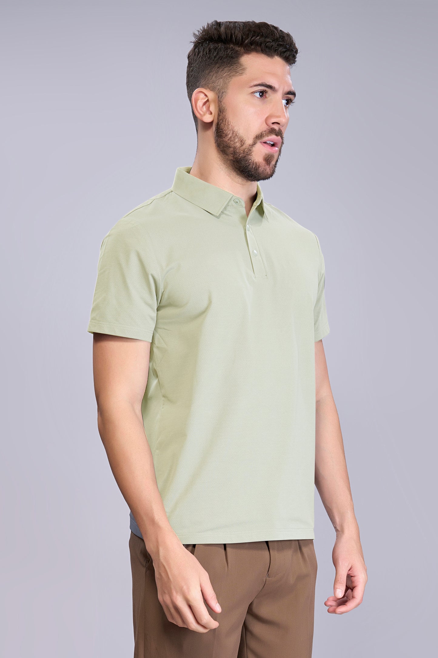 Light Green - Stitchless Polo T-shirt