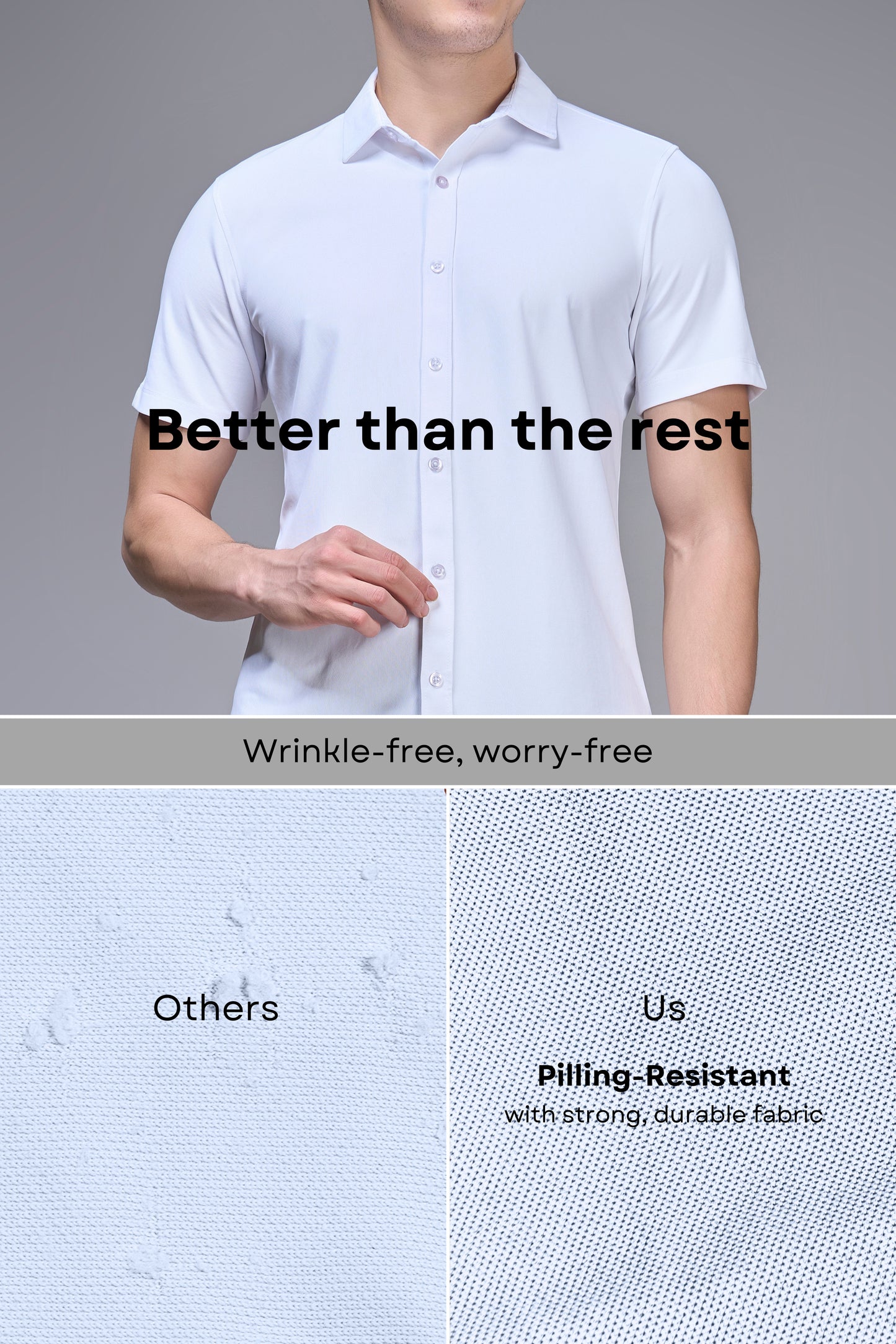 White Smart Tech Shirt Shirts Maxzone Clothing