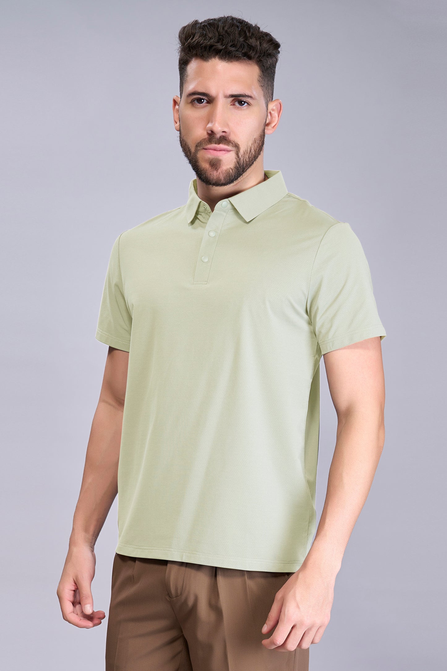 Light Green - Stitchless Polo T-shirt
