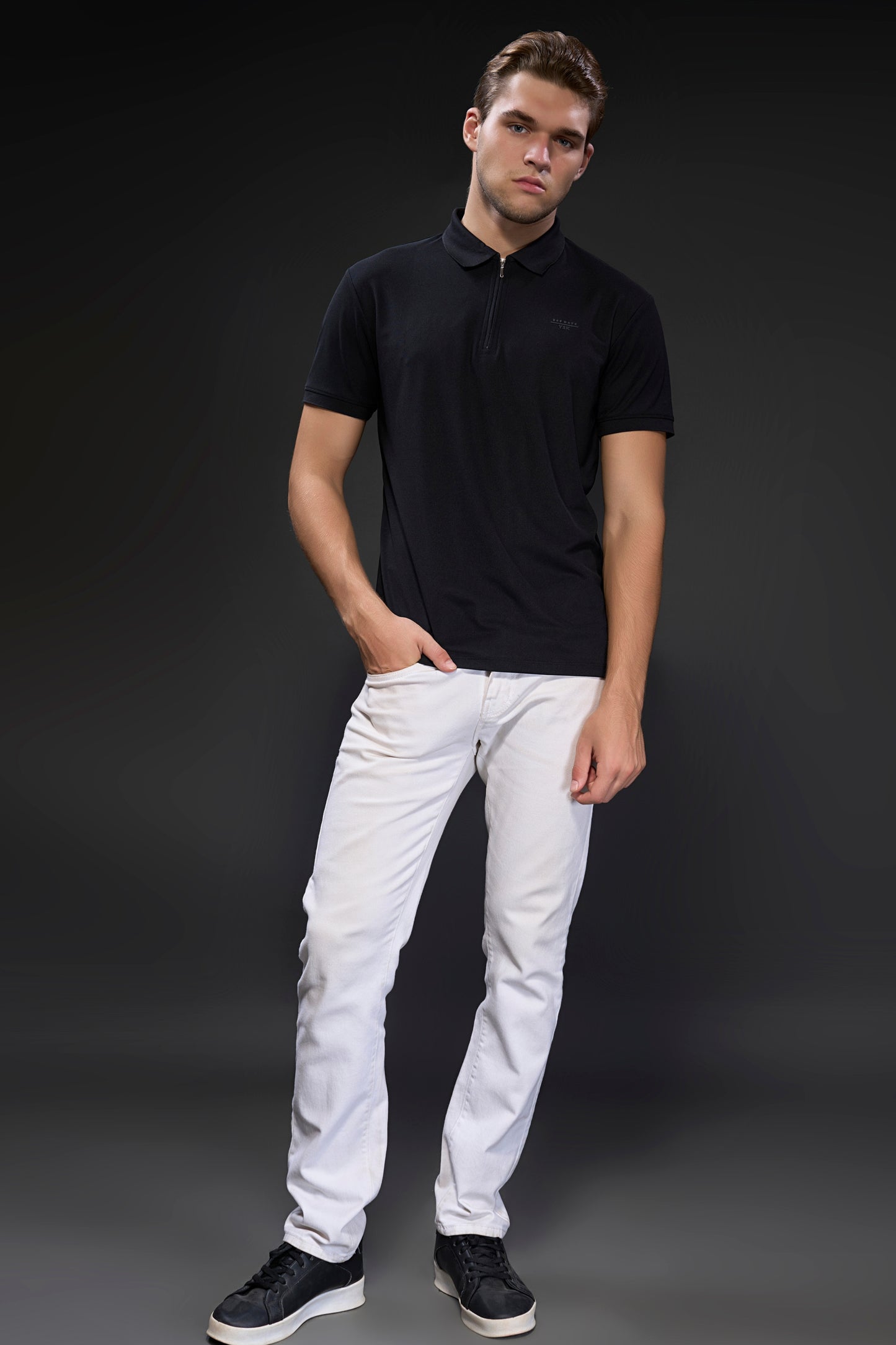 Black 365 Days Y2K Polo T-shirt
