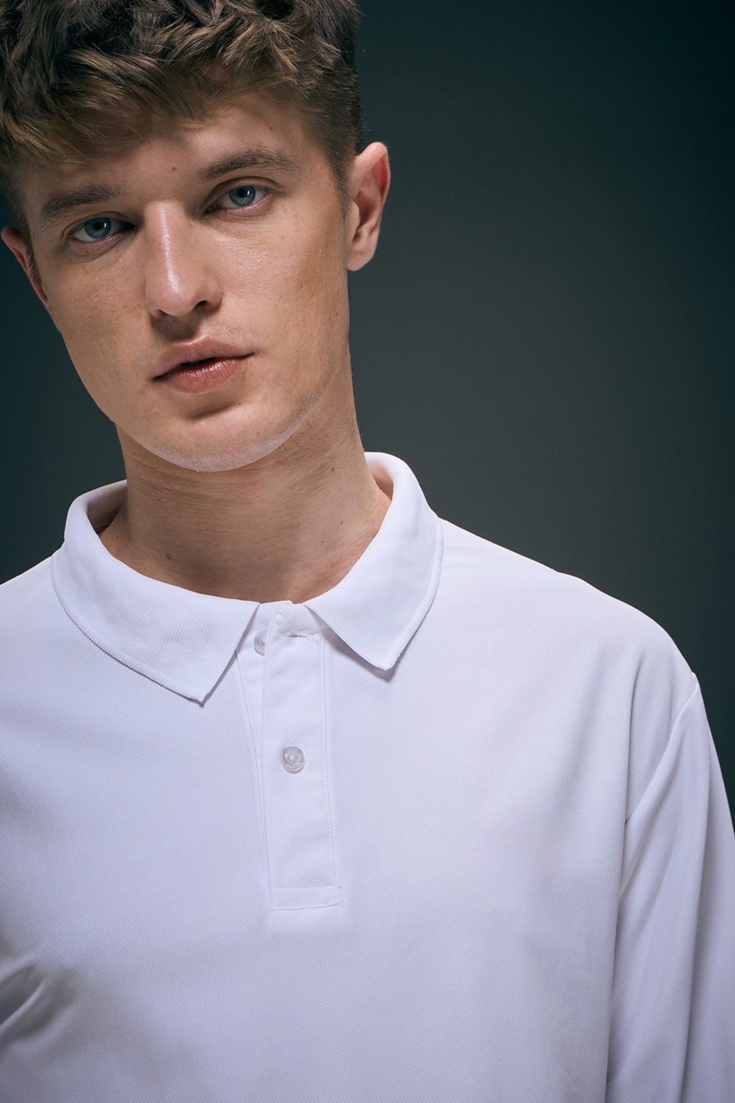 White Full Sleeve Smart Tech Polo