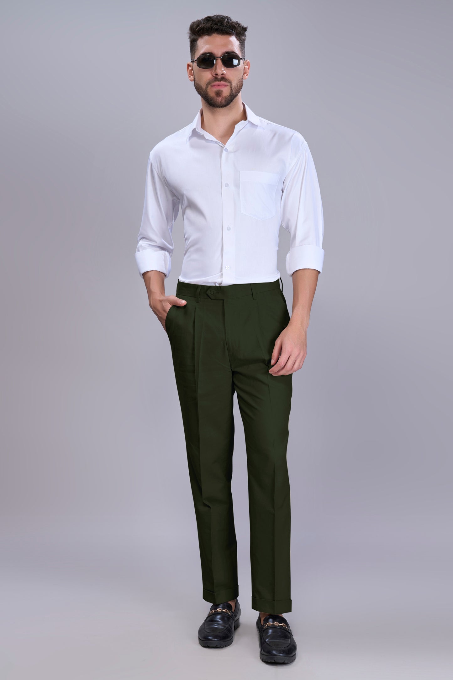 Deep Green Old Money Pants