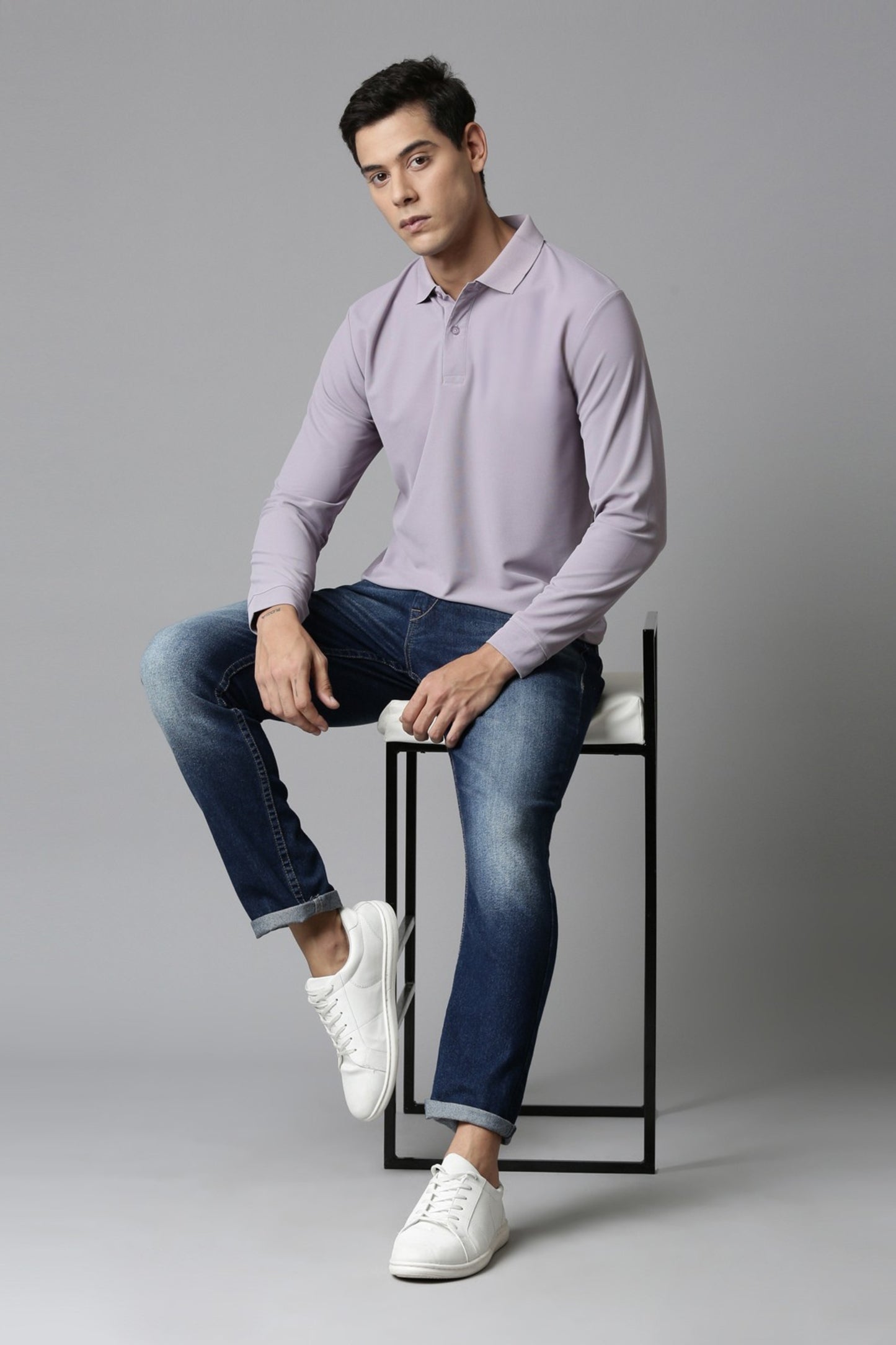 Cosmic Sky Full Sleeve Smart Tech Polo