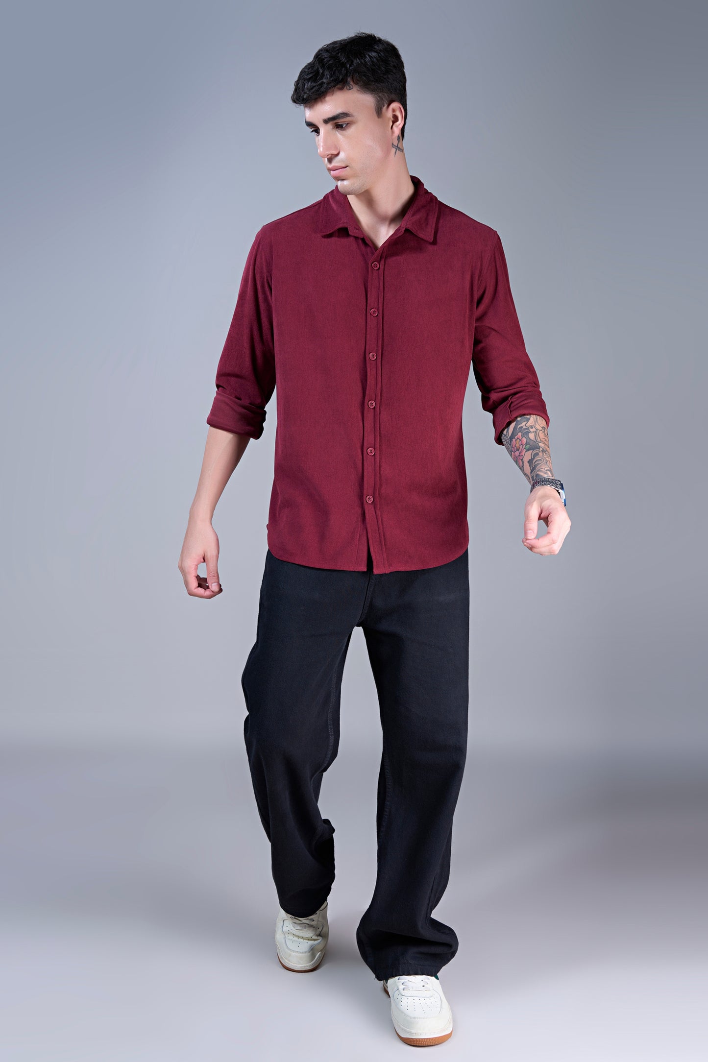 Maroon - Corduroy Shirt