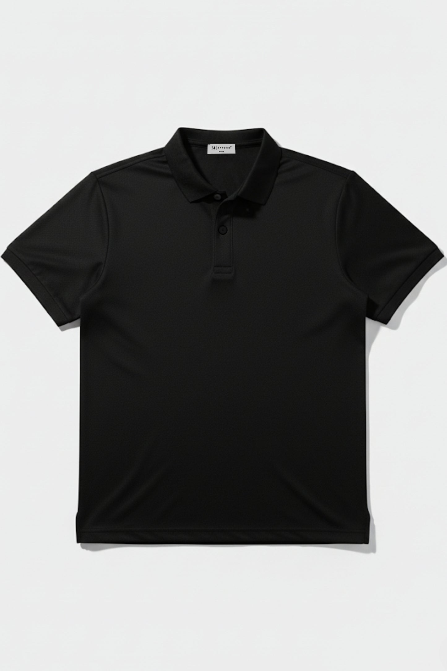 Black - 2 Button Stitchless Polo