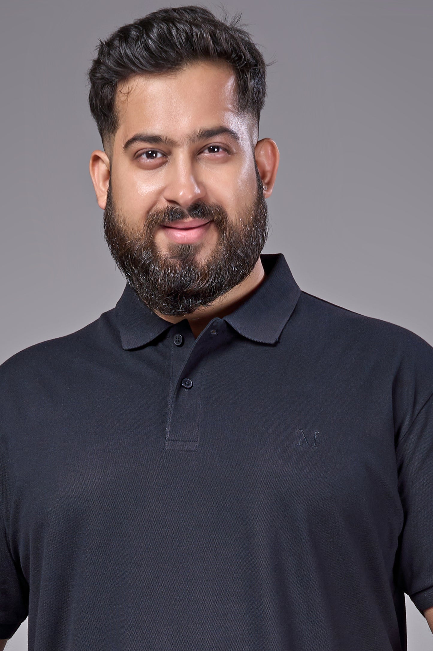 Black - Cotton Pique Polo Plus Size