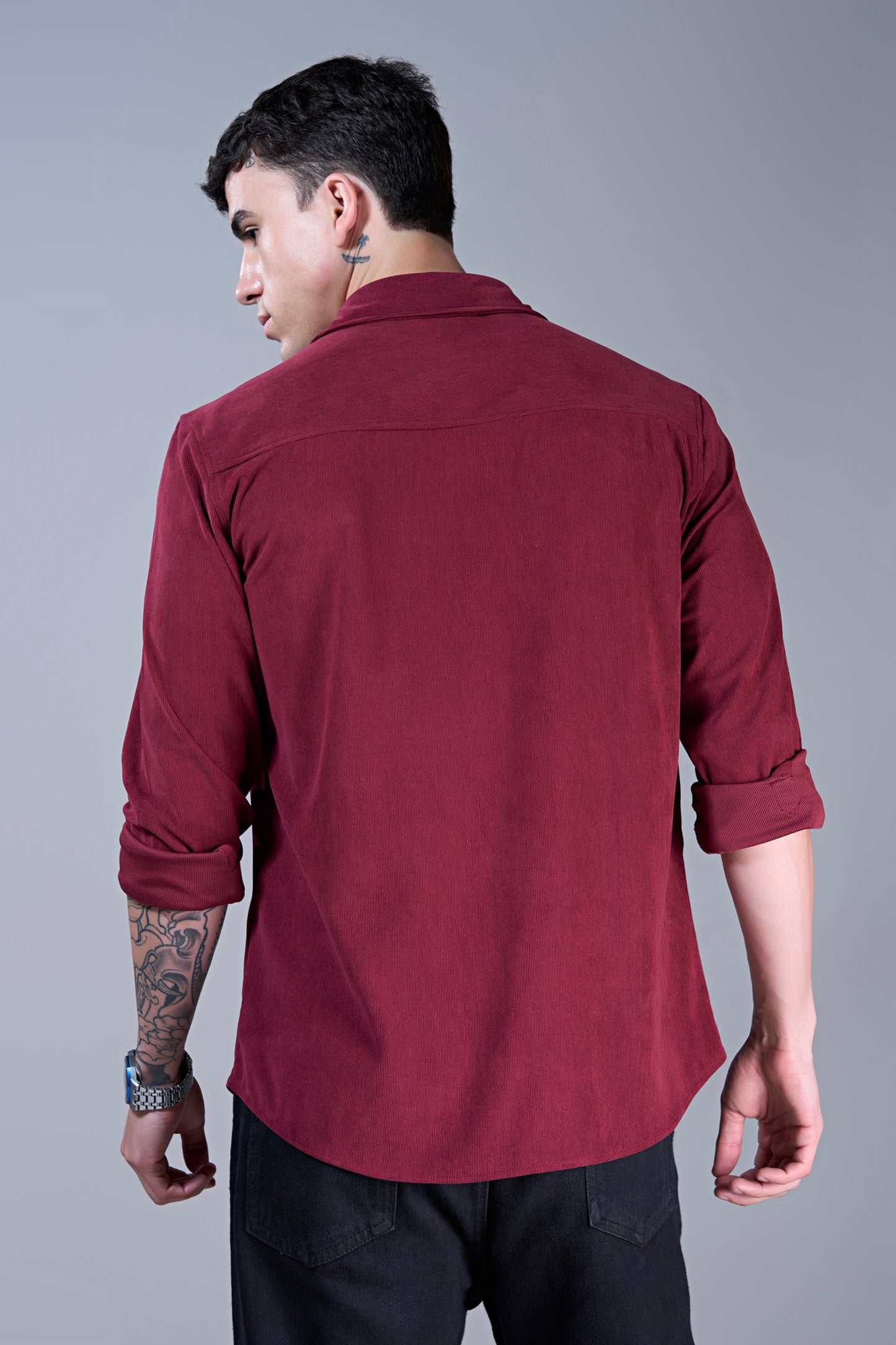 Maroon - Corduroy Shirt