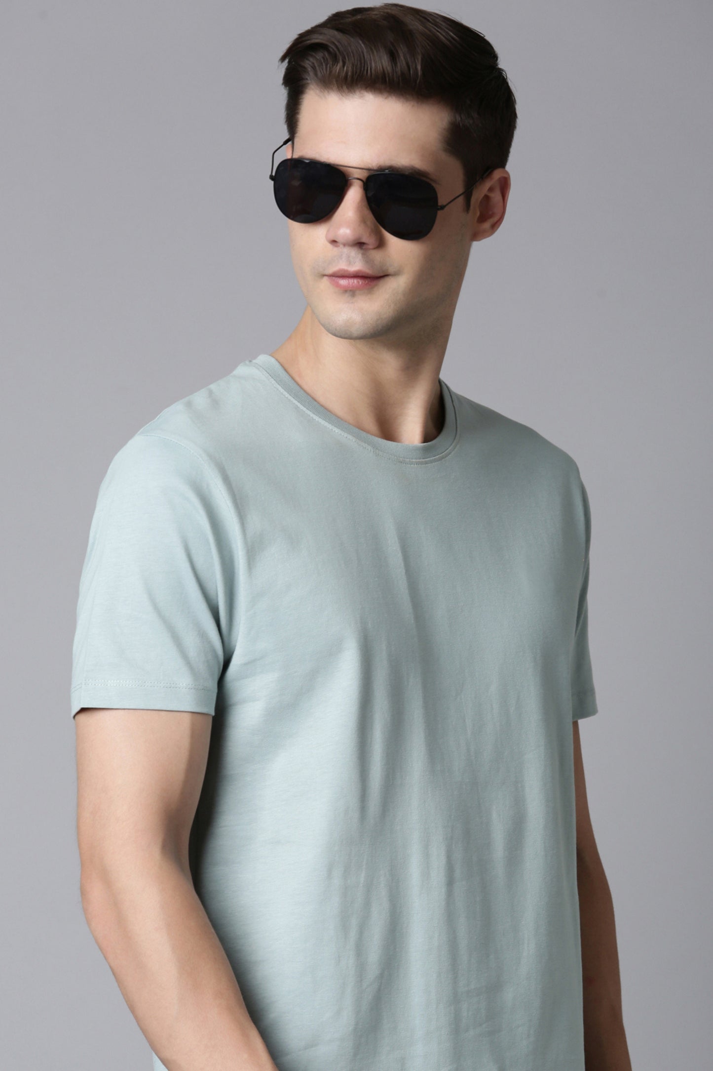 Shanghai Blue Cotton IQ Basics T-SHIRT Maxzone Clothing