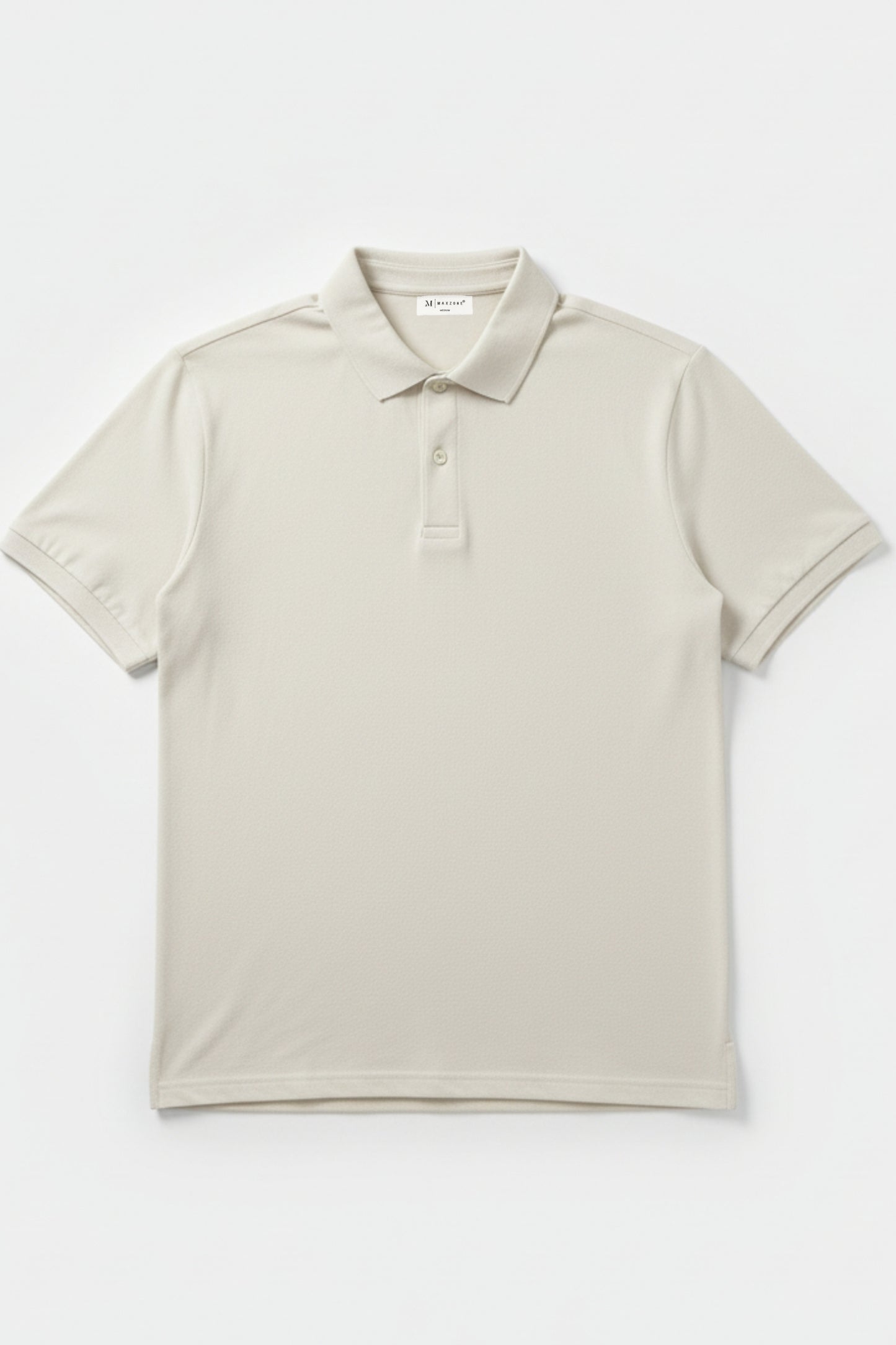 Beige - 2 Button Stitchless Polo